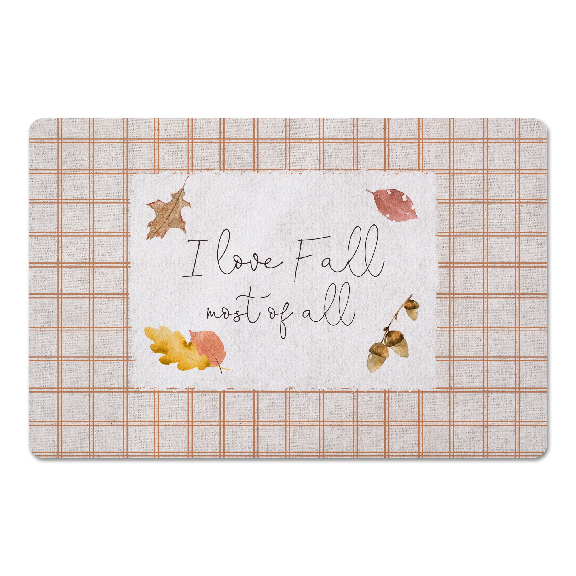 I Love Fall 27x18 Floor Mat