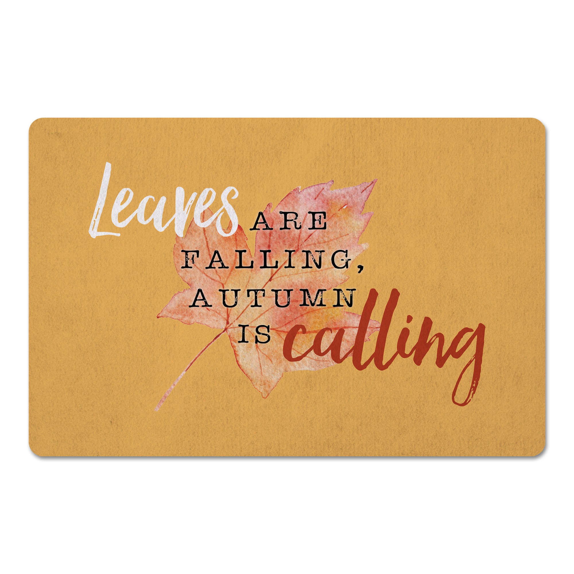 Leaves Falling Autumn Calling 27x18 Floor Mat