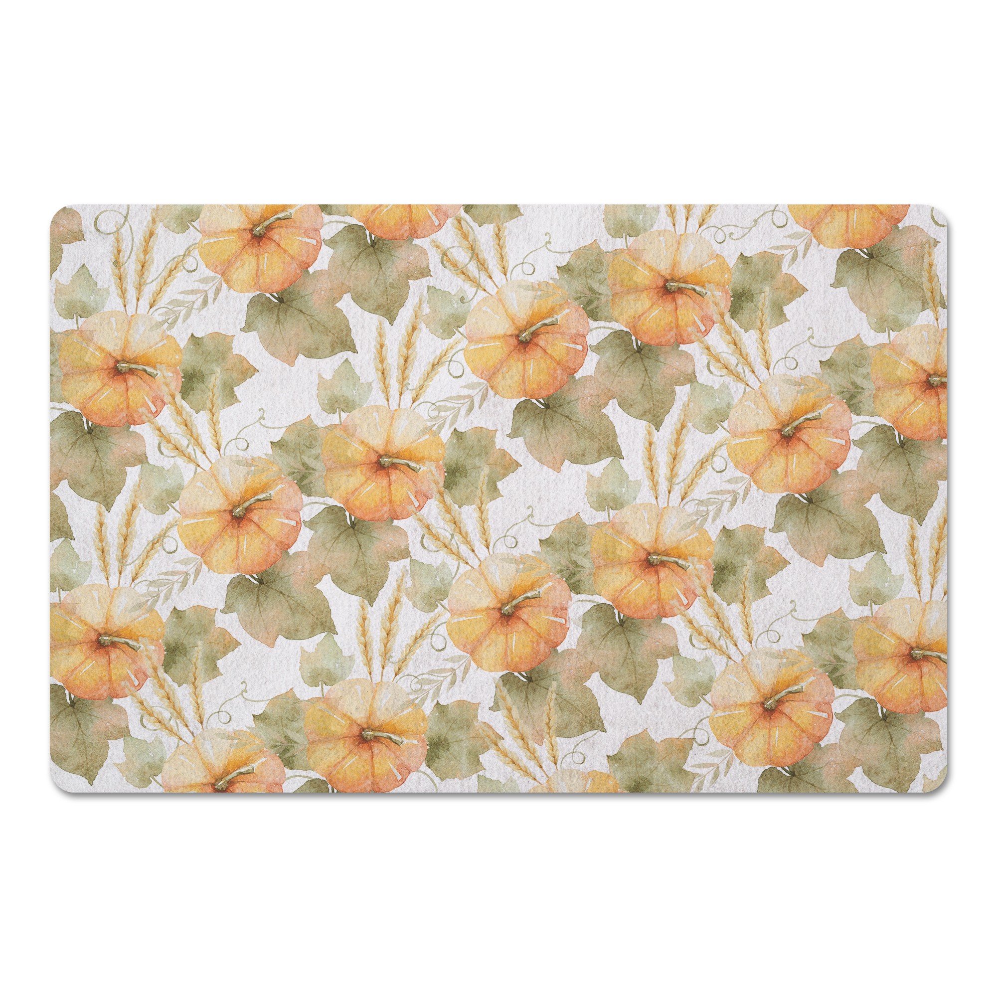 Watercolor Pumpkins 27x18 Floor Mat