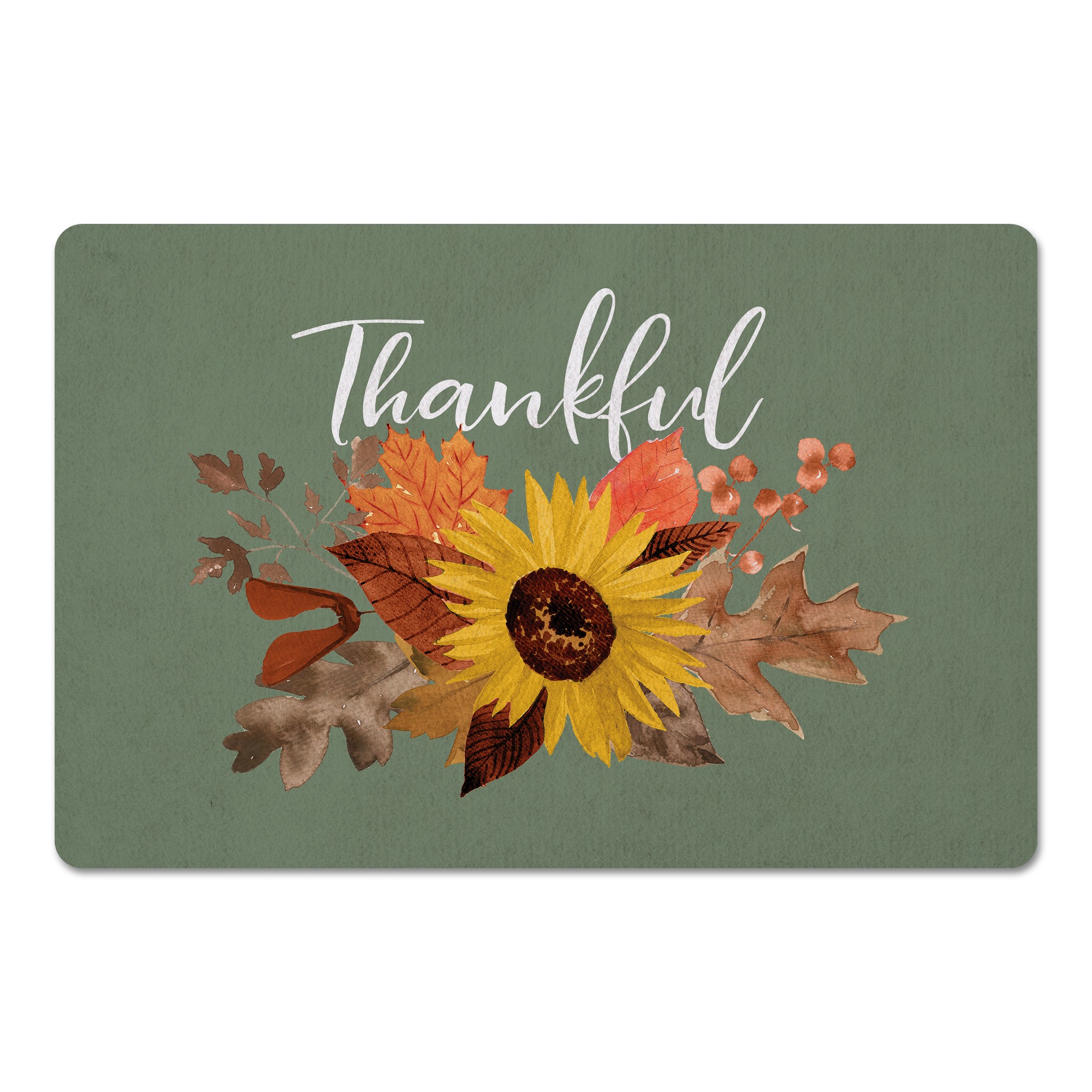 Thankful Fall Sunflower 27x18 Floor Mat