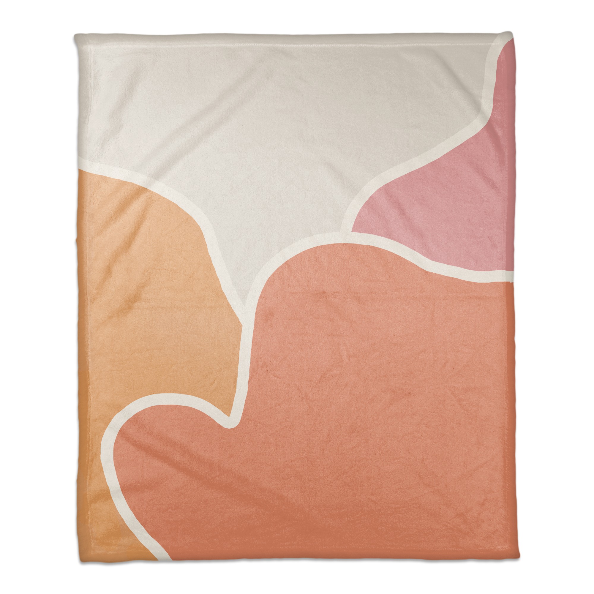 Blush Abstract 50x60 Coral Fleece Blanket