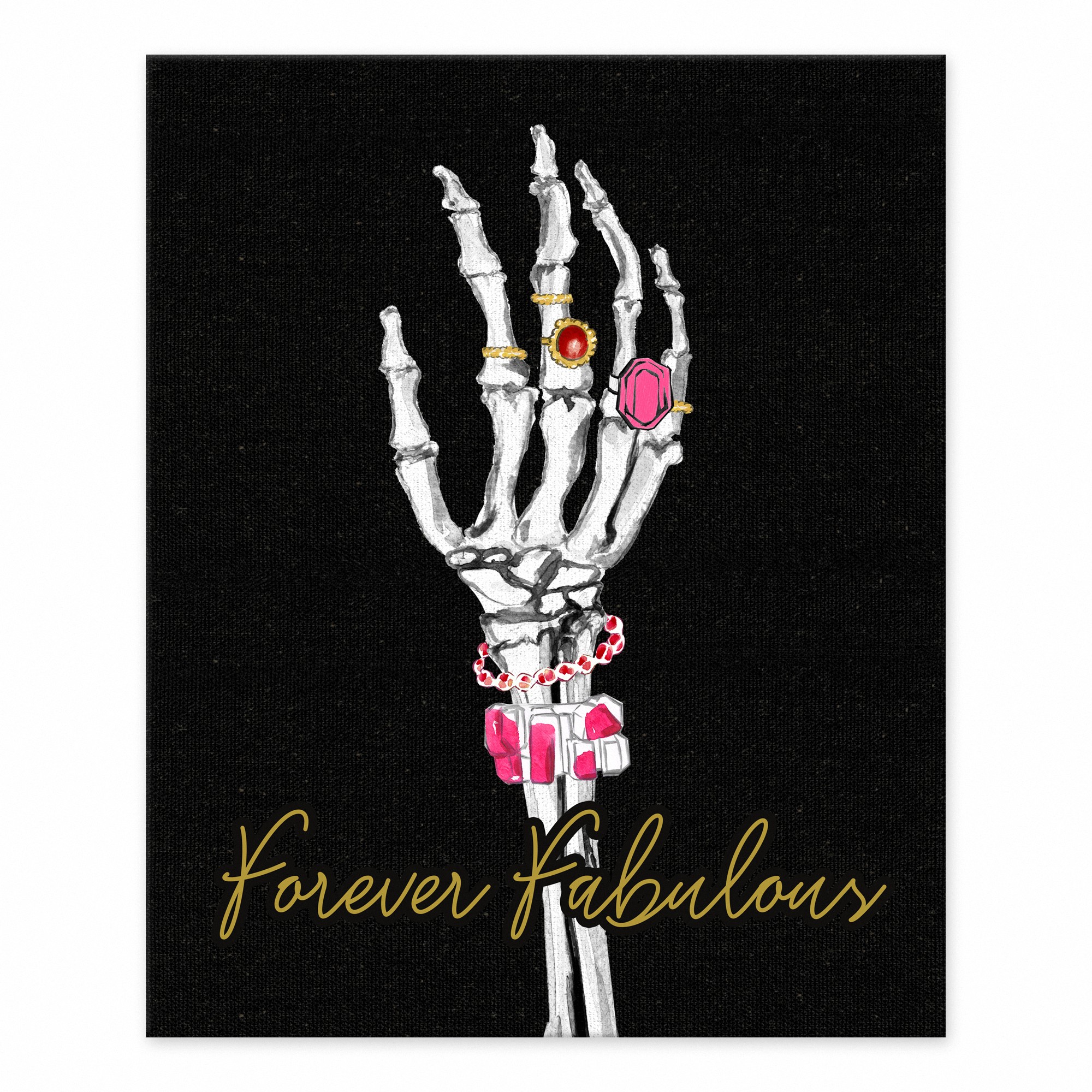 Fabulous Skeleton 8x10 Tabletop Canvas