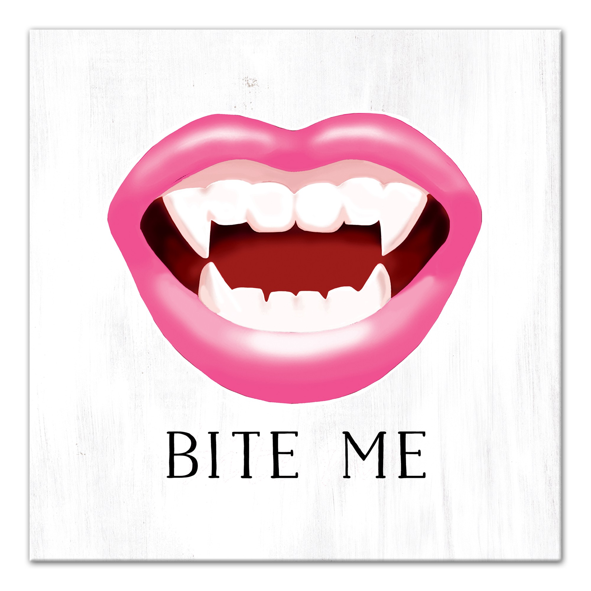 Bite Me Vampire 12x12 Canvas Wall Art