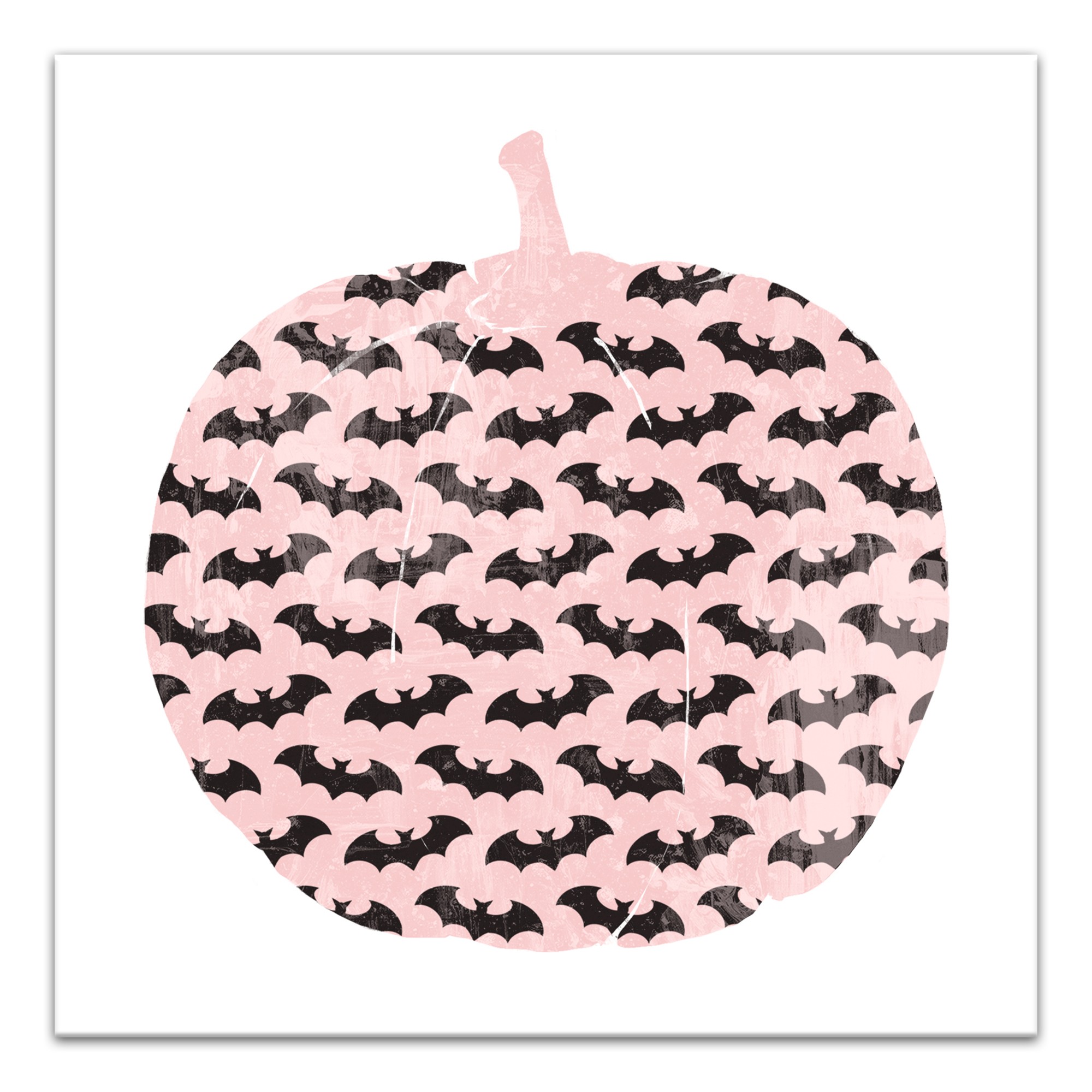 Bat Pumpkin 10x10 Canvas Wall Art