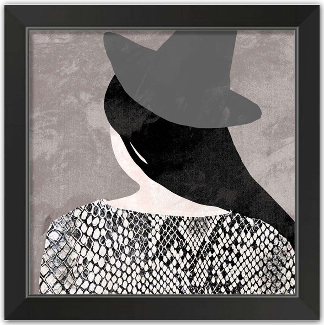 Modern Witch 16x16 Black Framed Print Under Glass
