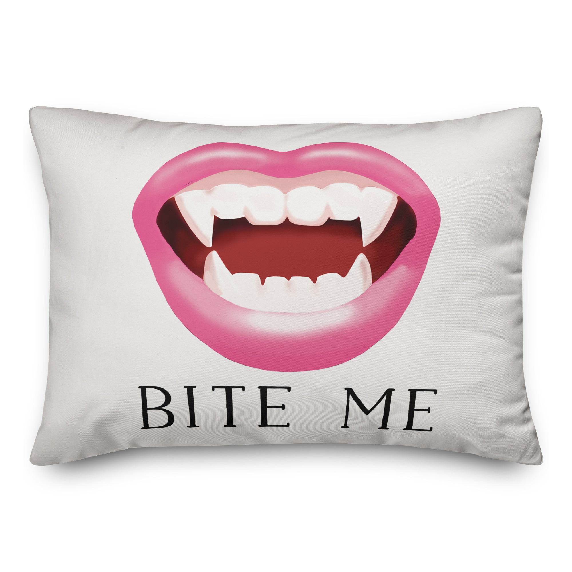 Bite Me Vampire 14x20 Spun Poly Pillow