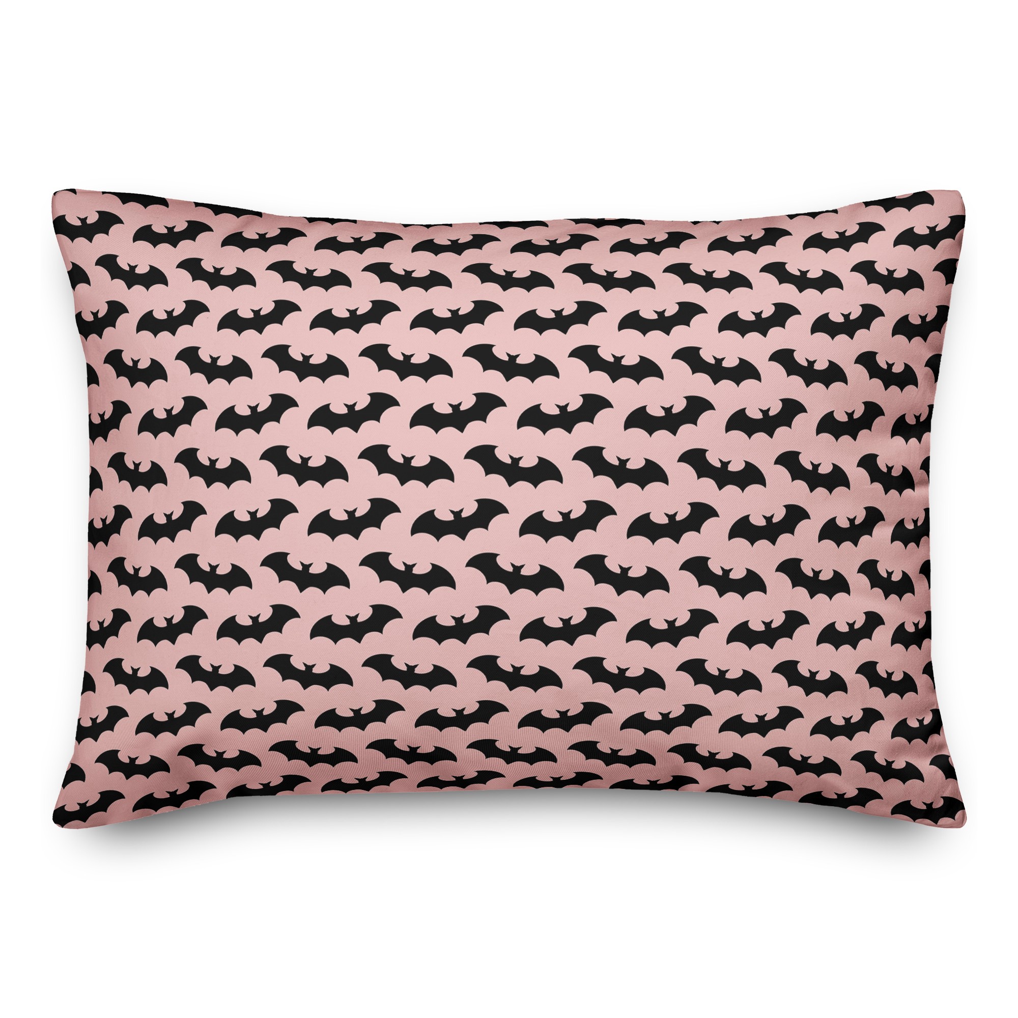 Bats On Pink Pattern 14x20 Spun Poly Pillow