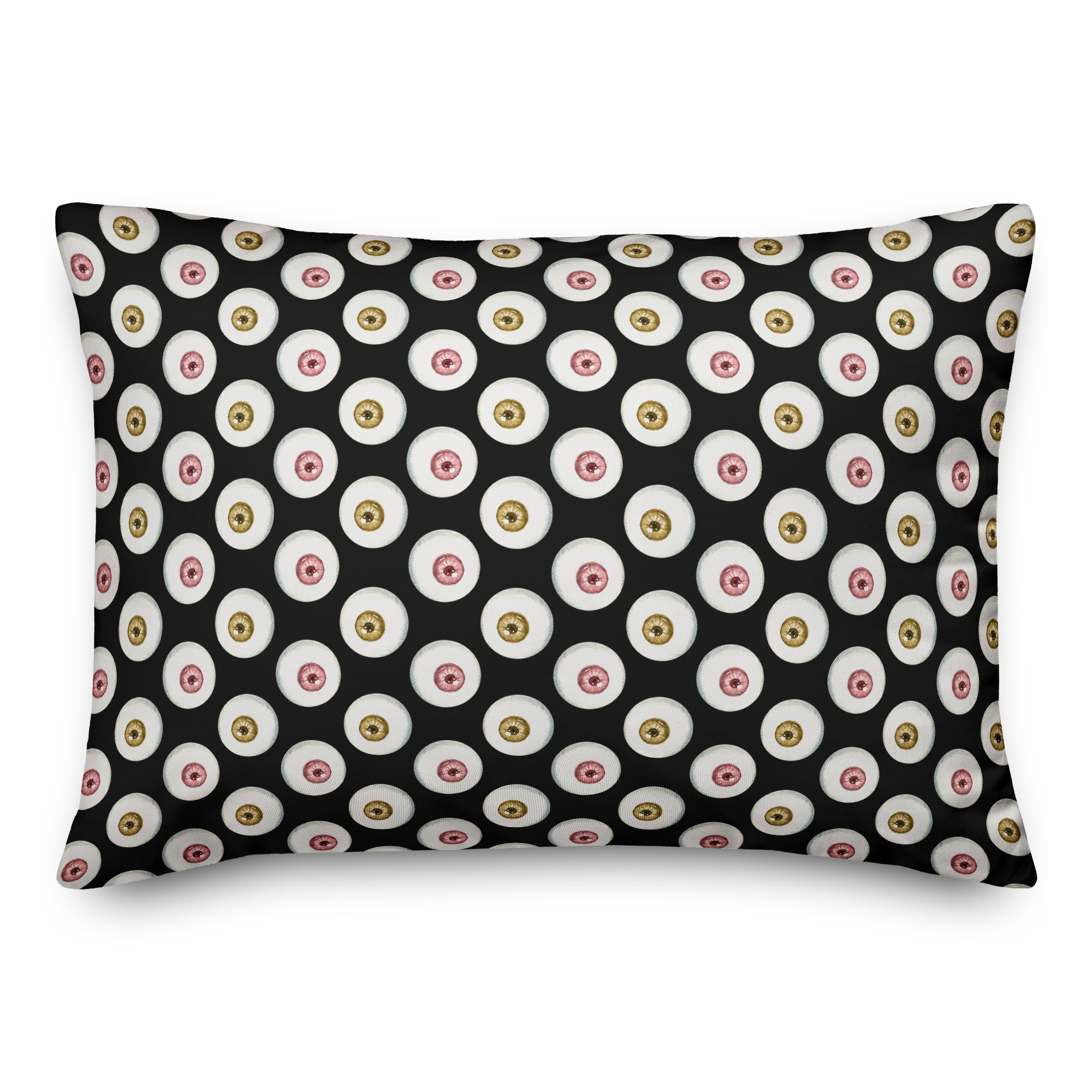 Pink And Gold Eyeballs 14x20 Spun Poly Pillow