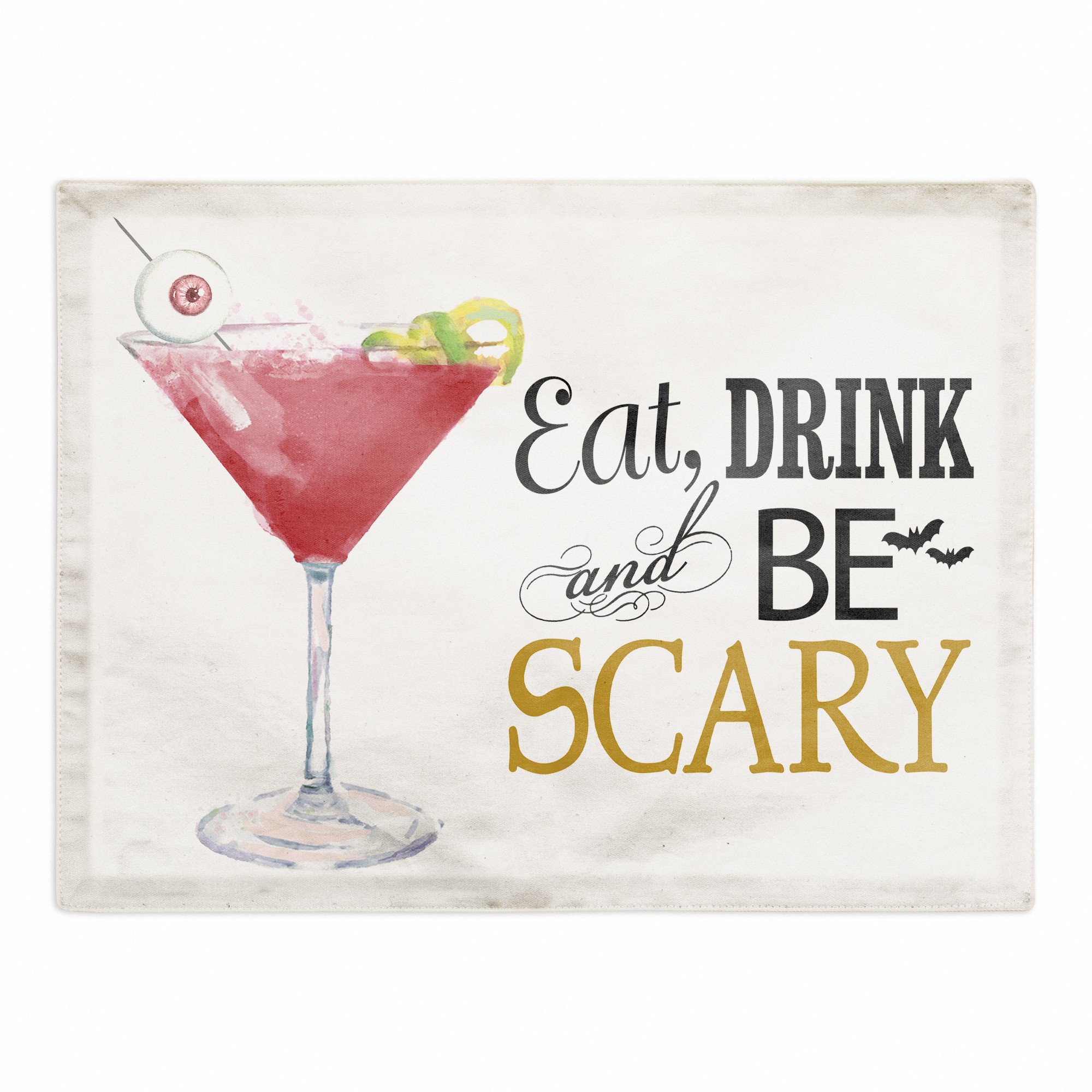 Be Scary Cocktail 18x14 Poly Twill Placemat