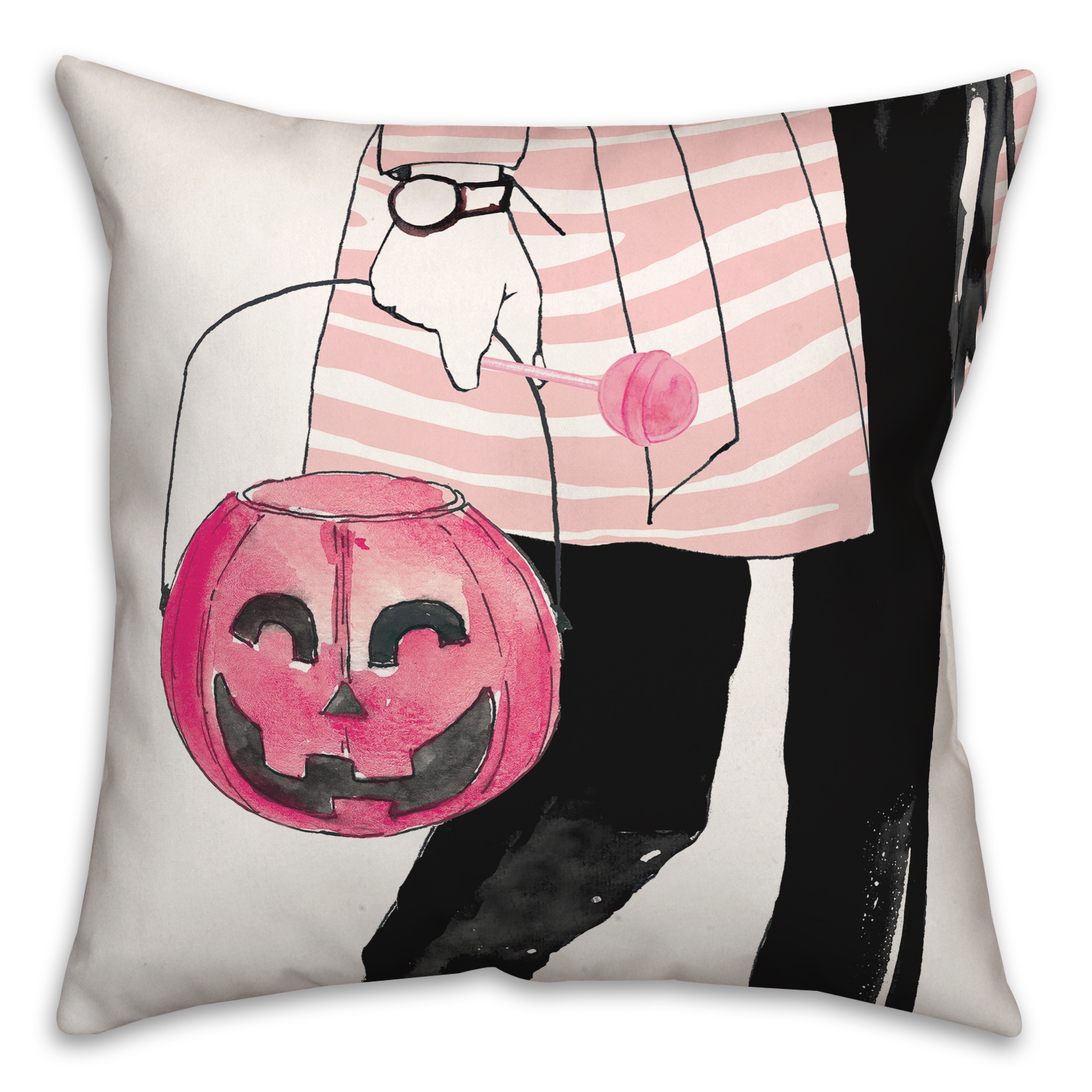 Pink Trick Or Treater Pillow