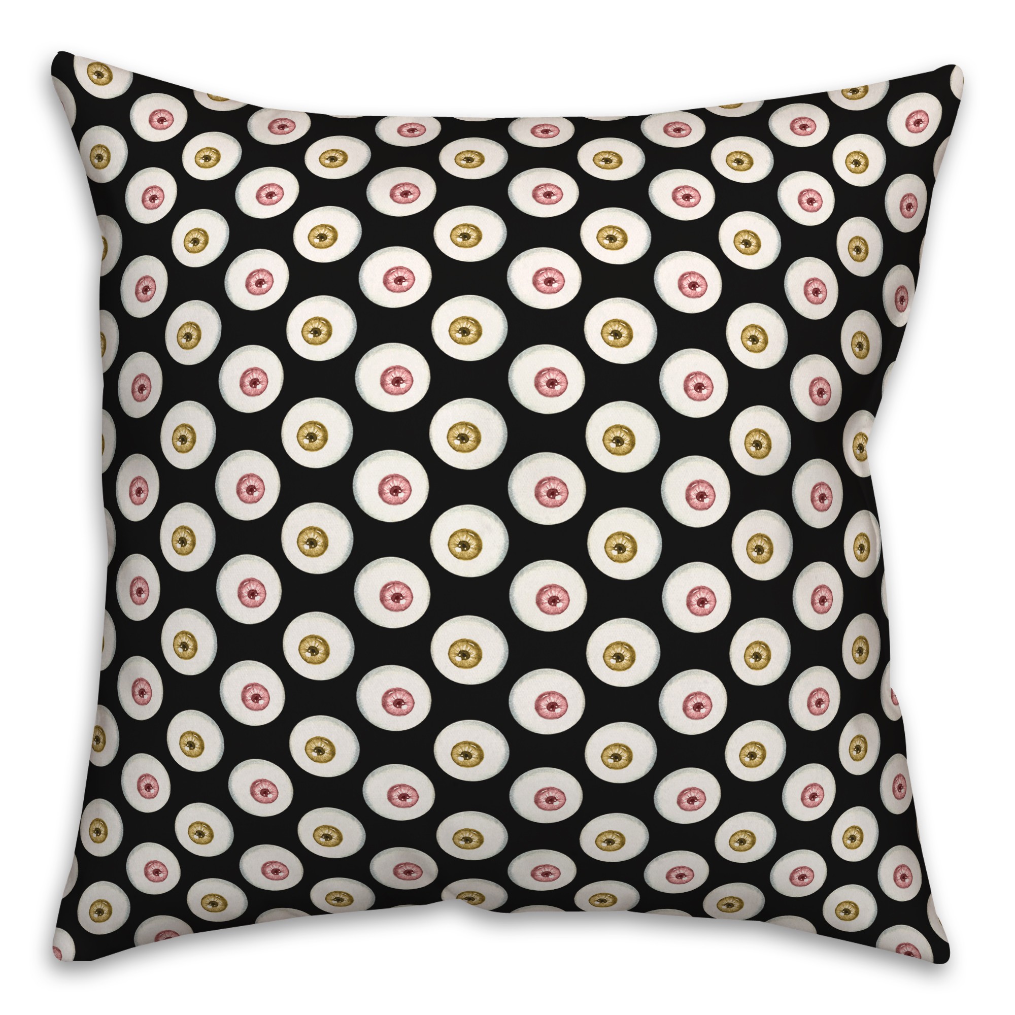 Pink And Gold Eyeballs Pillow