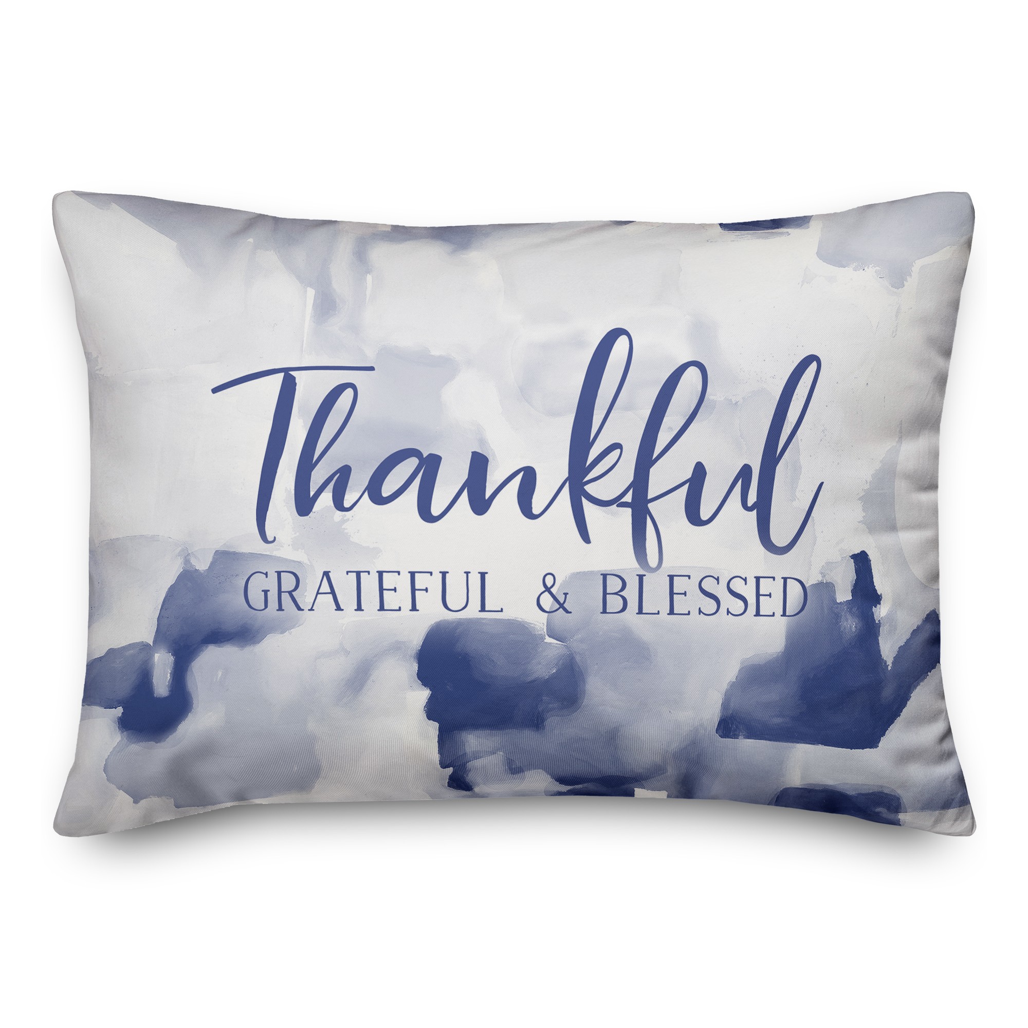 Thankful Grateful Blessed 14x20 Spun Poly Pillow