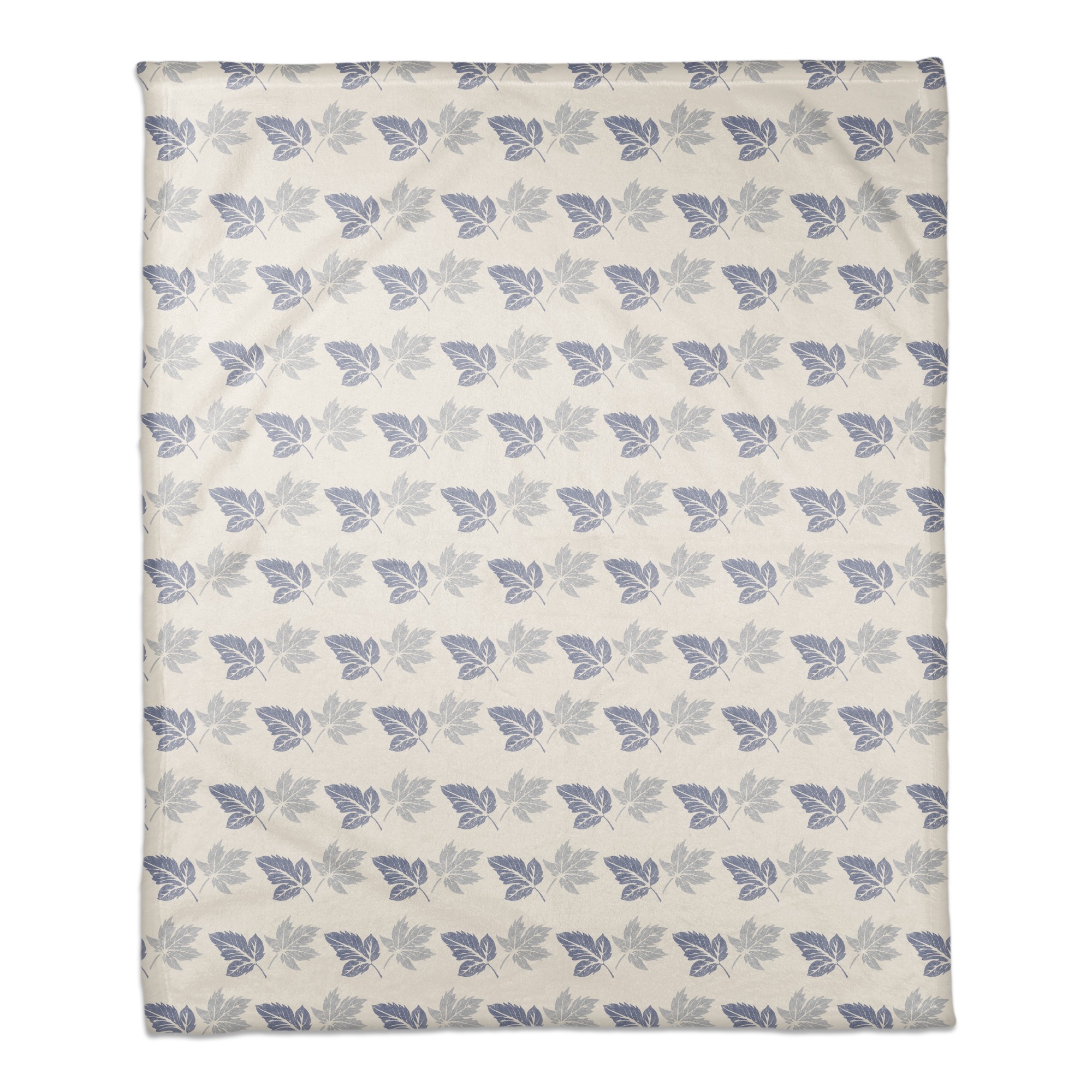 Blue Leaves 50x60 Coral Fleece Blanket