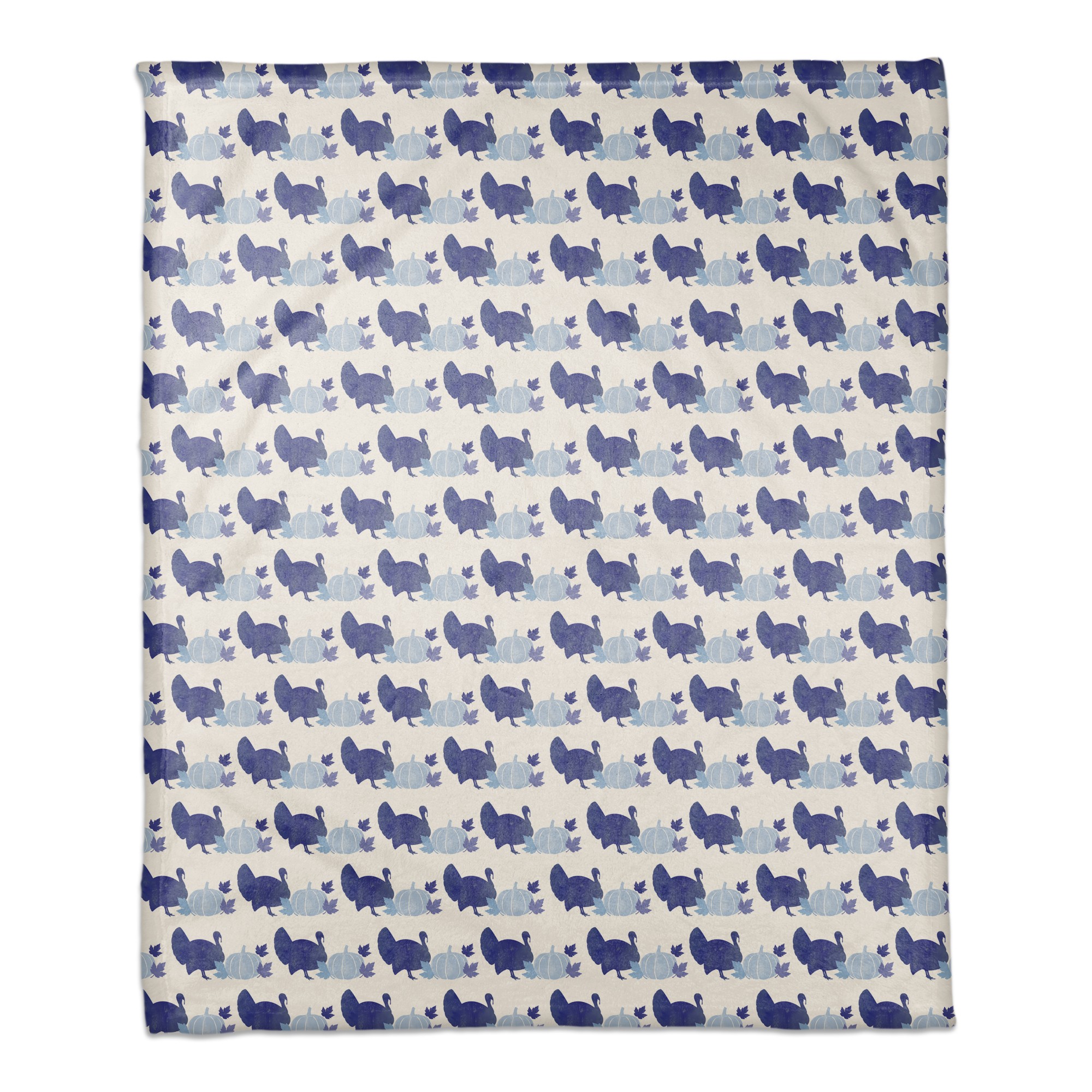 Blue Turkeys 50x60 Coral Fleece Blanket