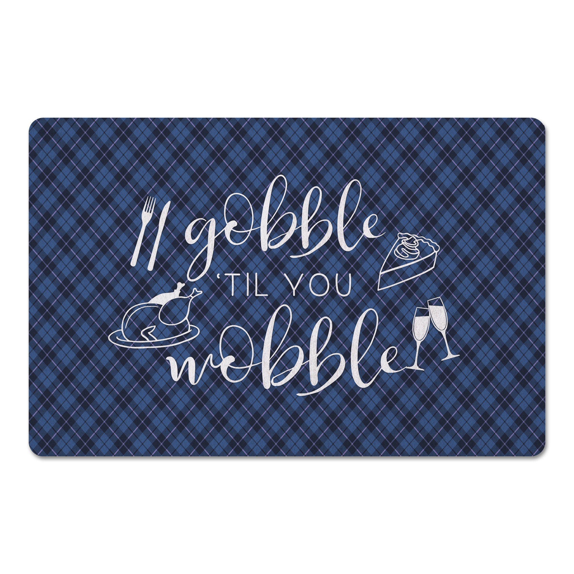 Gobble 'Til You Wobble 27x18 Floor Mat