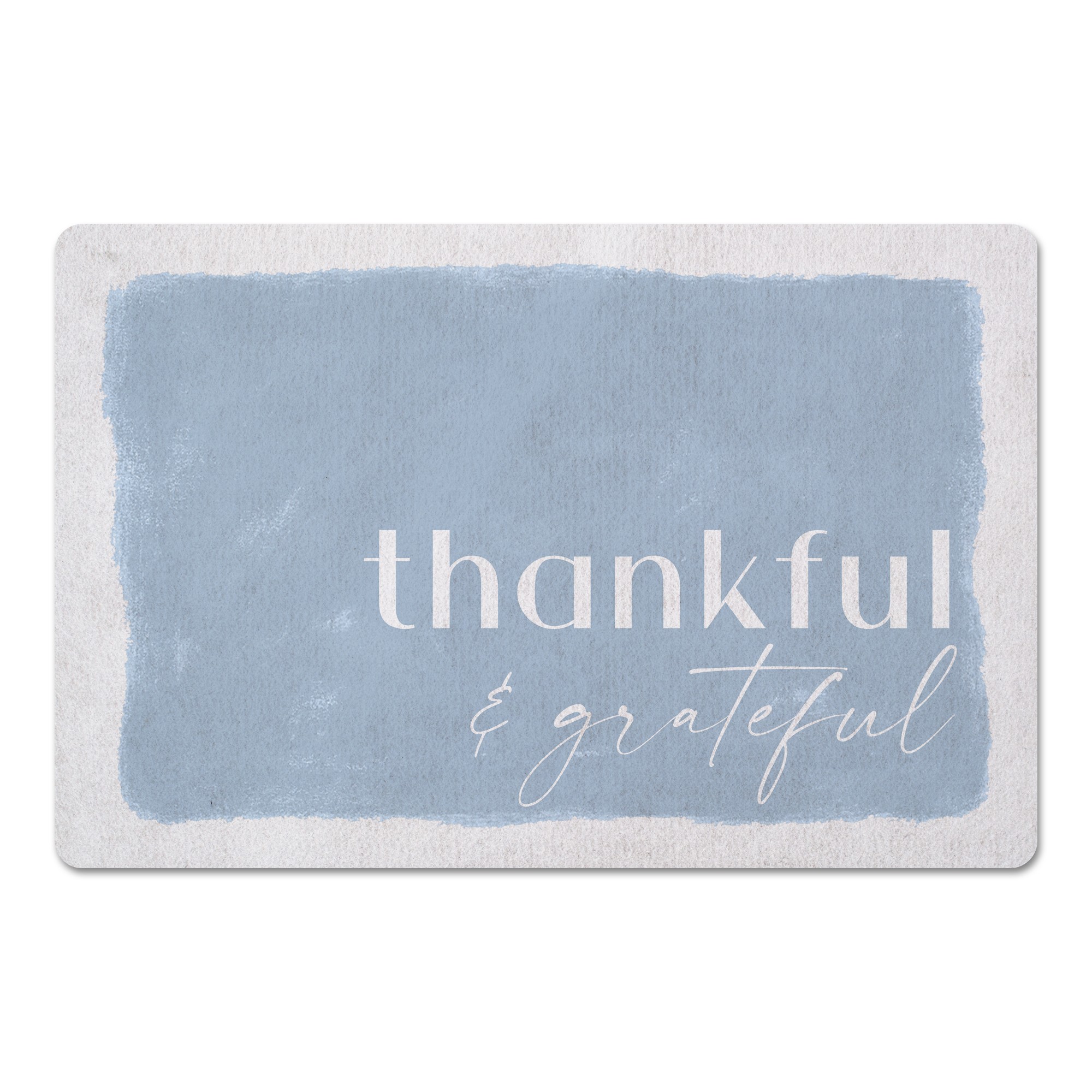 Thankful Grateful Blue 27x18 Floor Mat