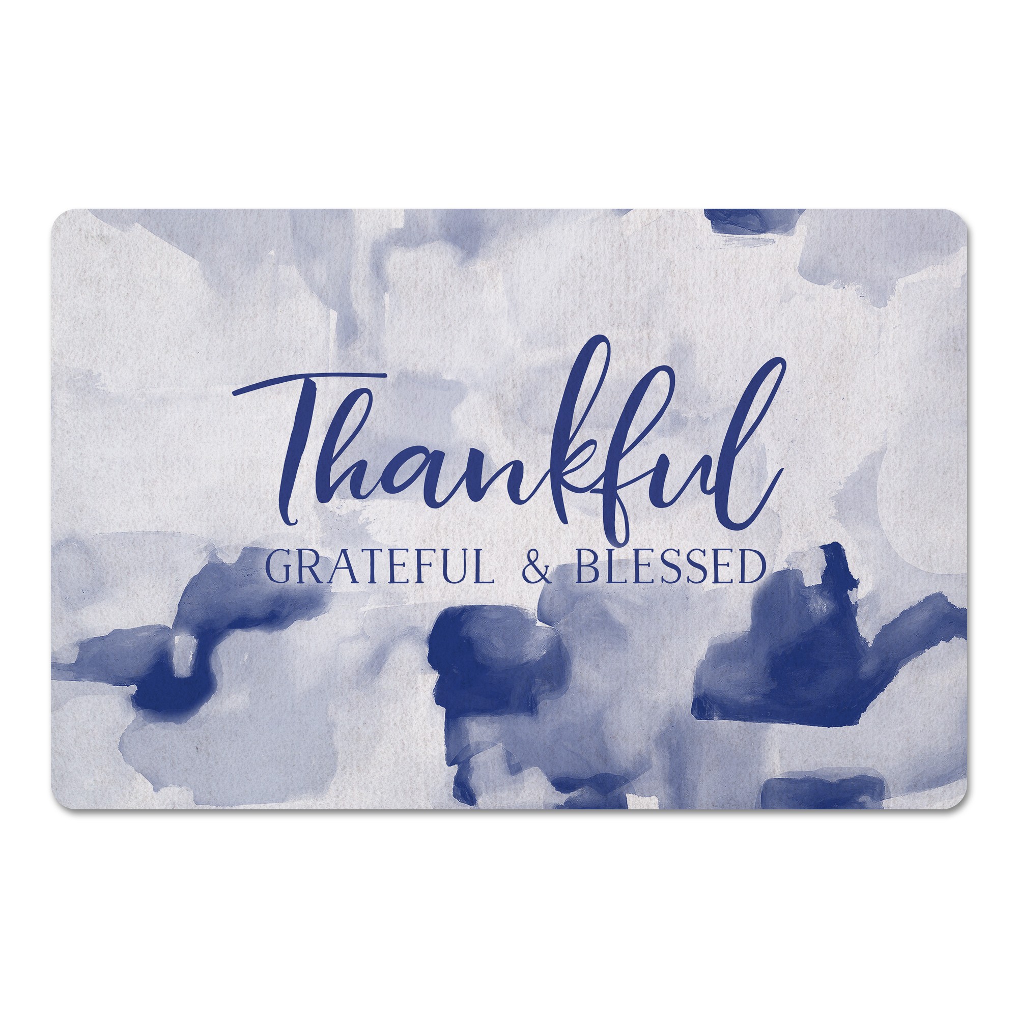 Thankful Grateful Blessed 27x18 Floor Mat