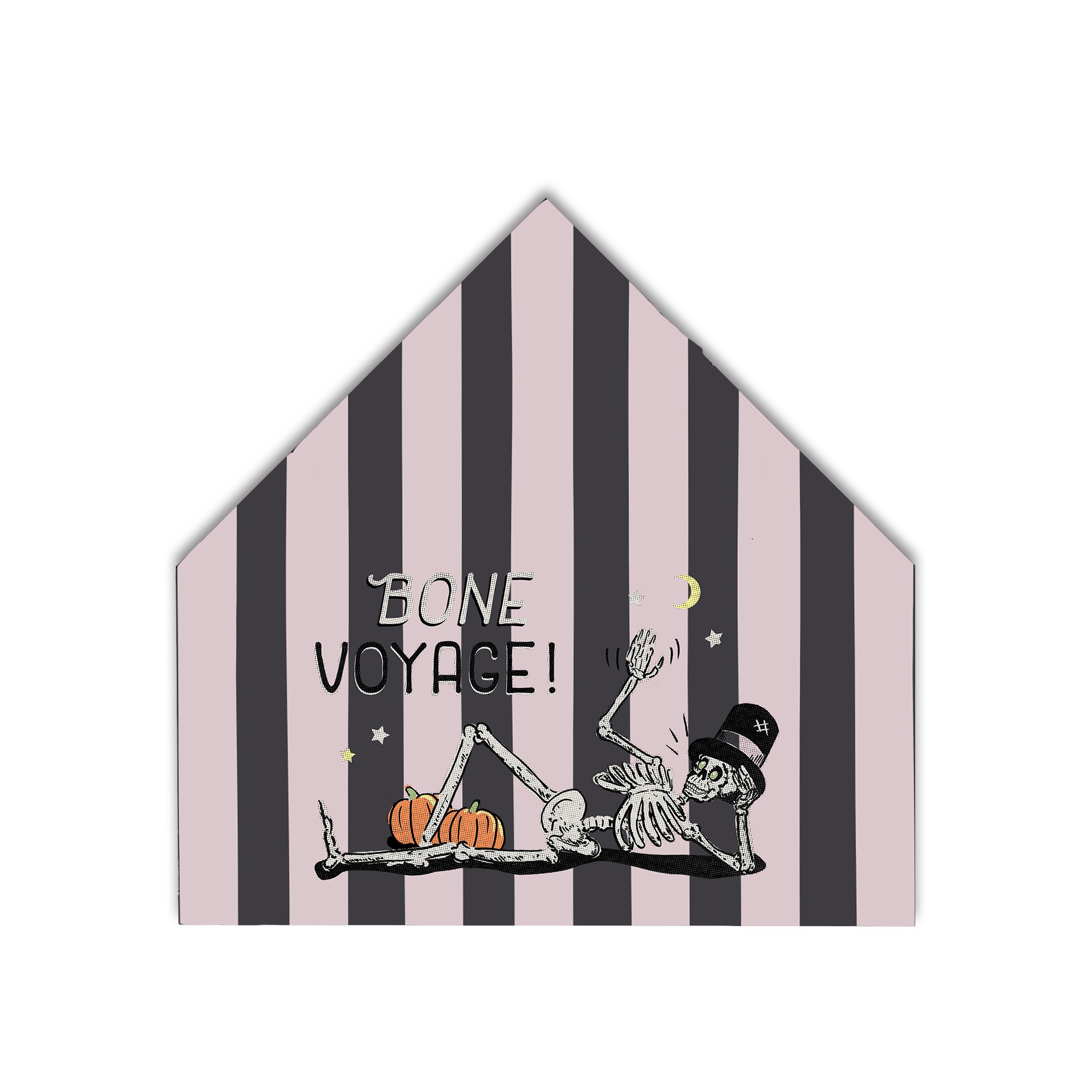 Bone Voyage! 12x12 House Shaped Canvas