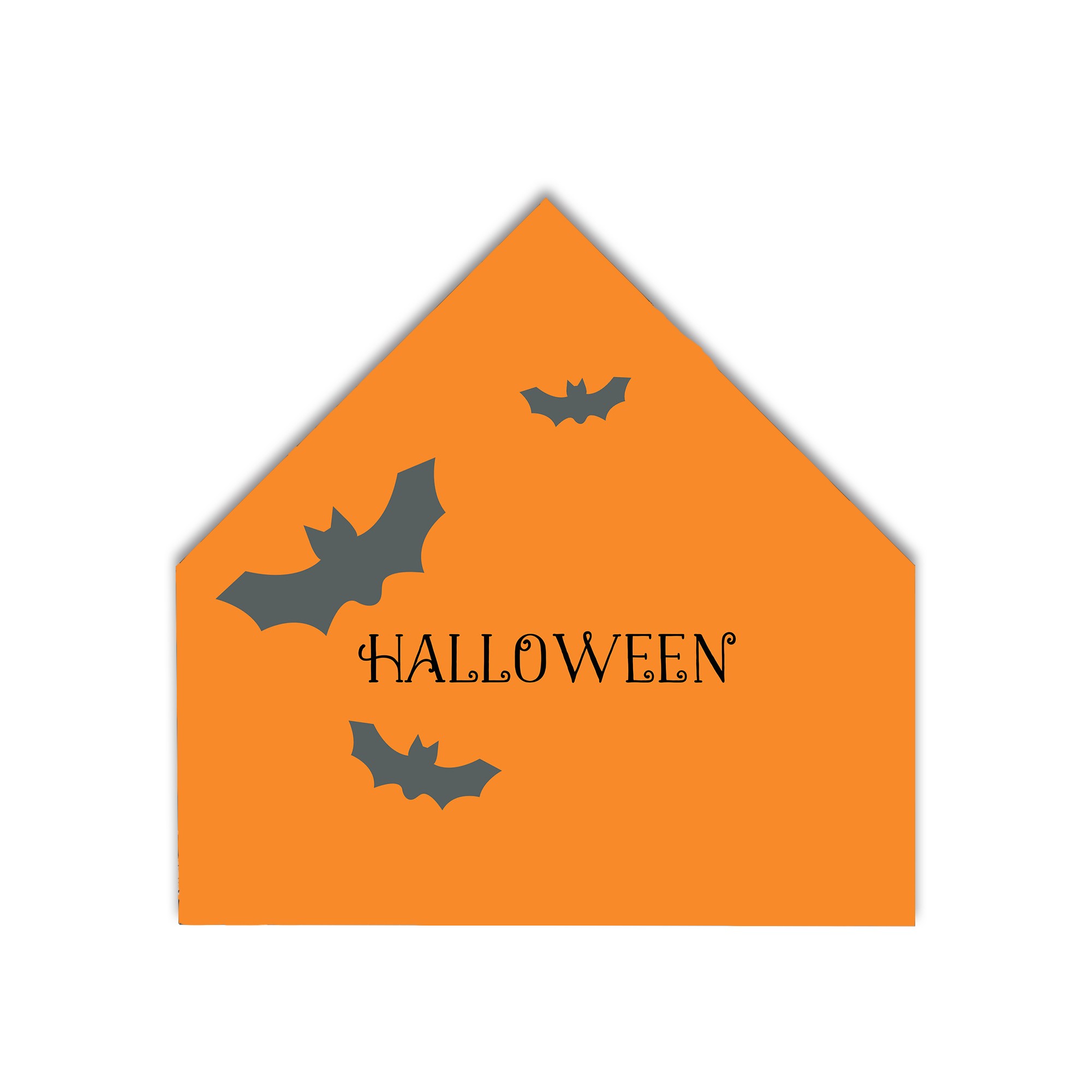 Halloween Bats 12x12 House Shaped Canvas