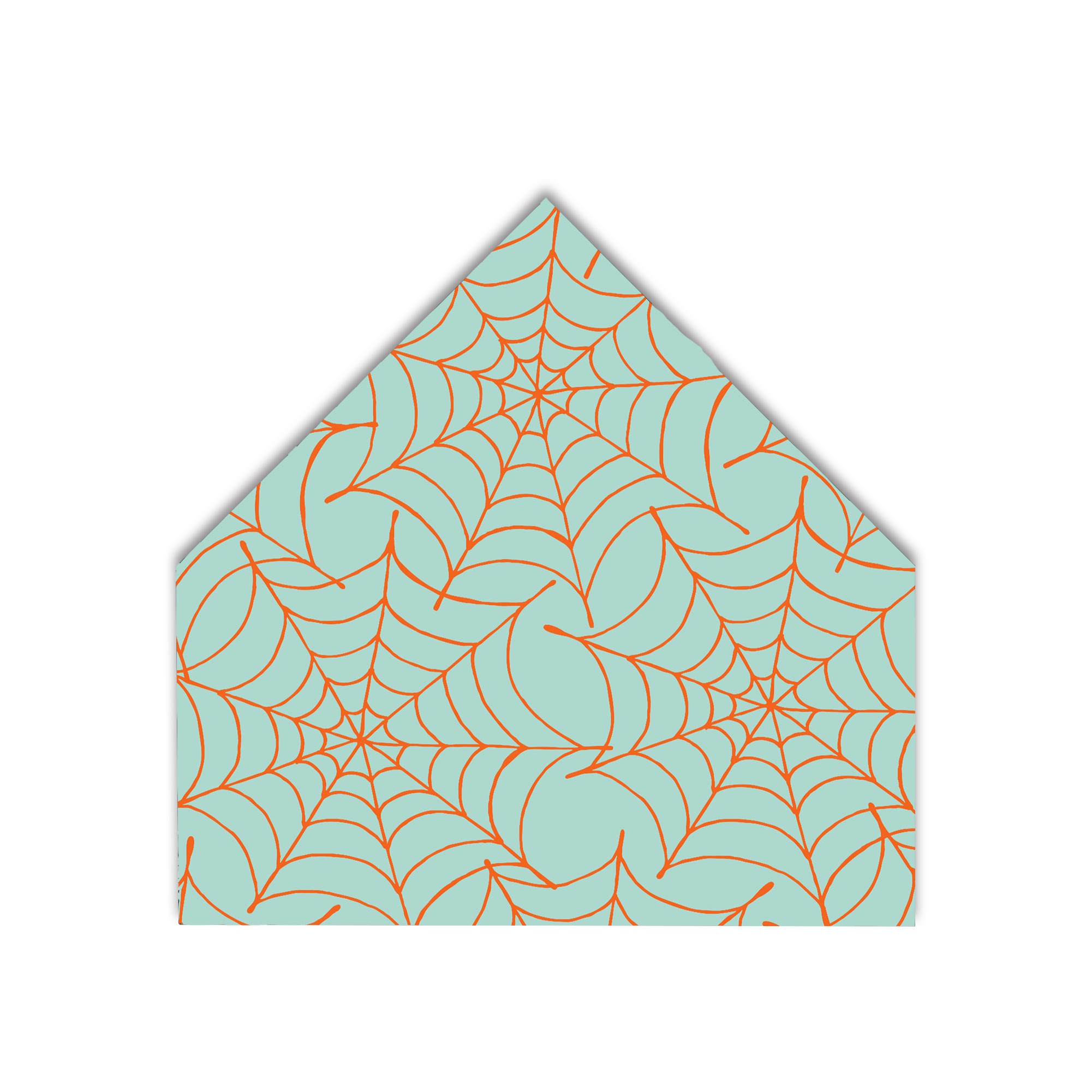Blue Spider Webs 12x12 House Shaped Canvas