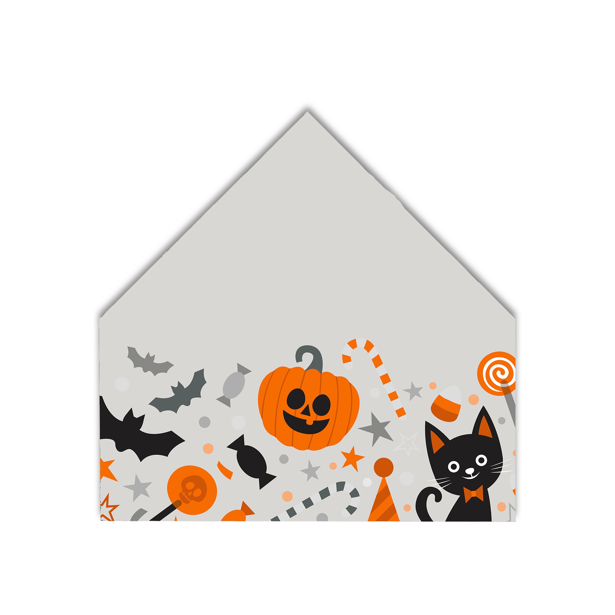 Bat Candy Cat 12x12 House Shaped Canvas