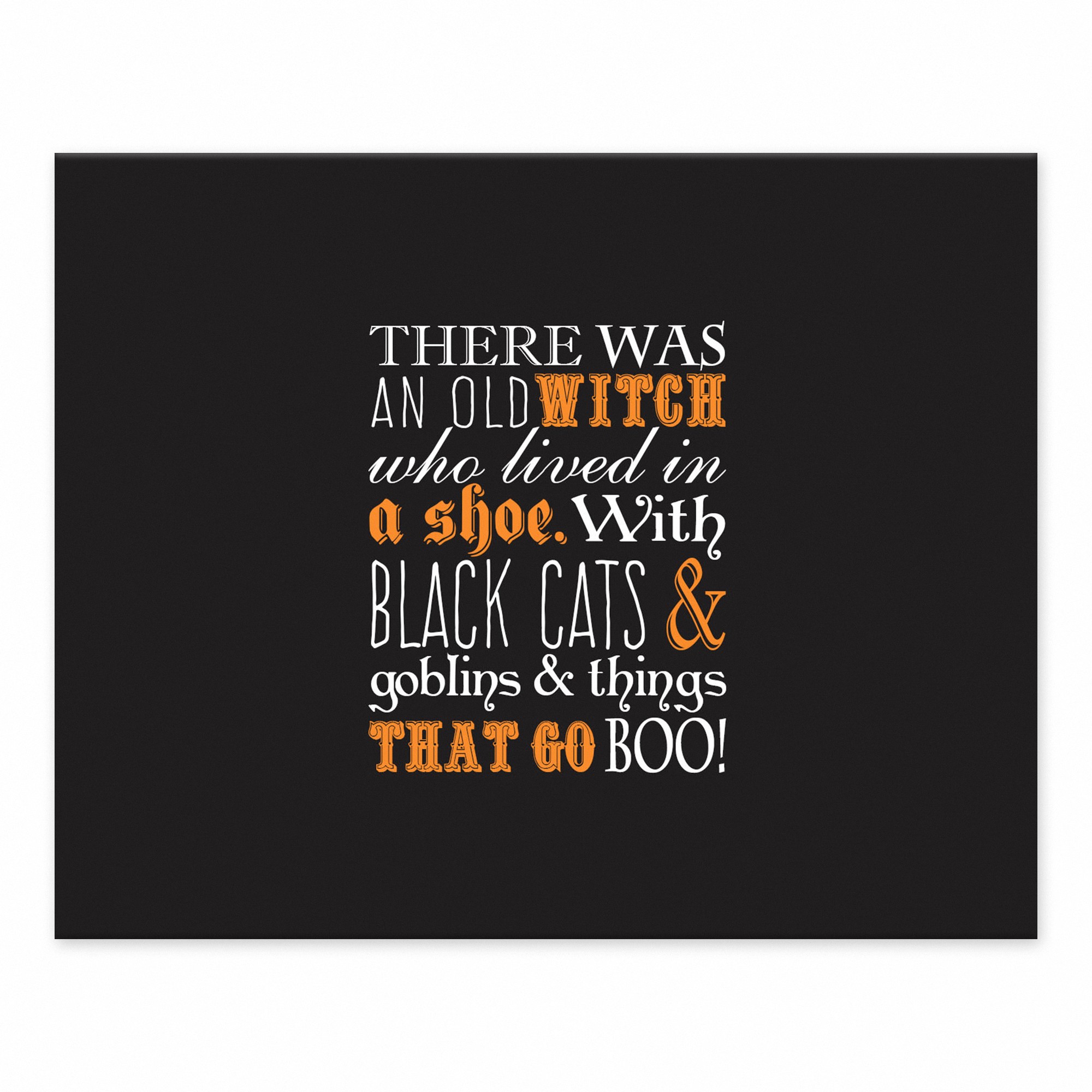 There Was A Witch 10x8 Tabletop Canvas