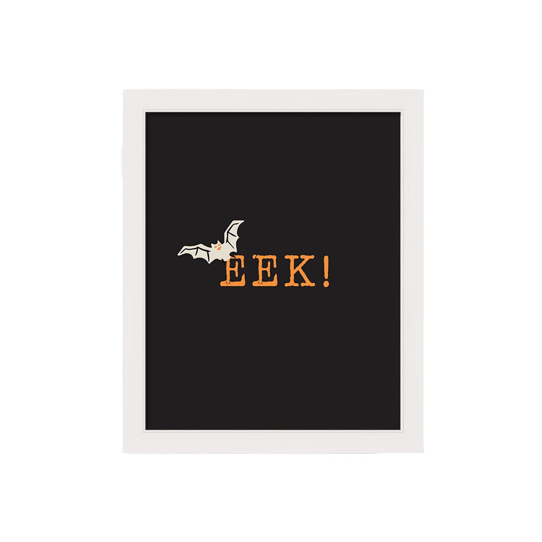 EEK! 16x20 White Framed Print Under Glass