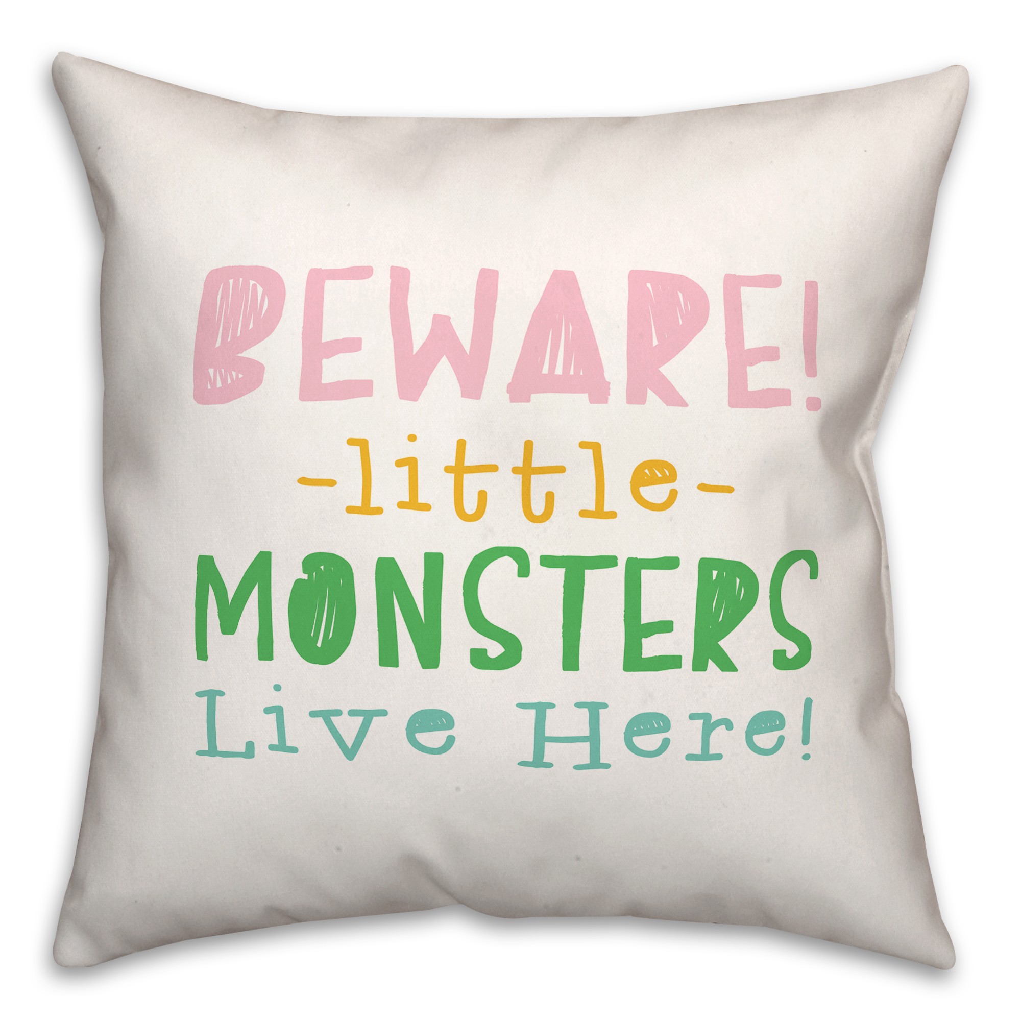 Beware Monsters Pillow