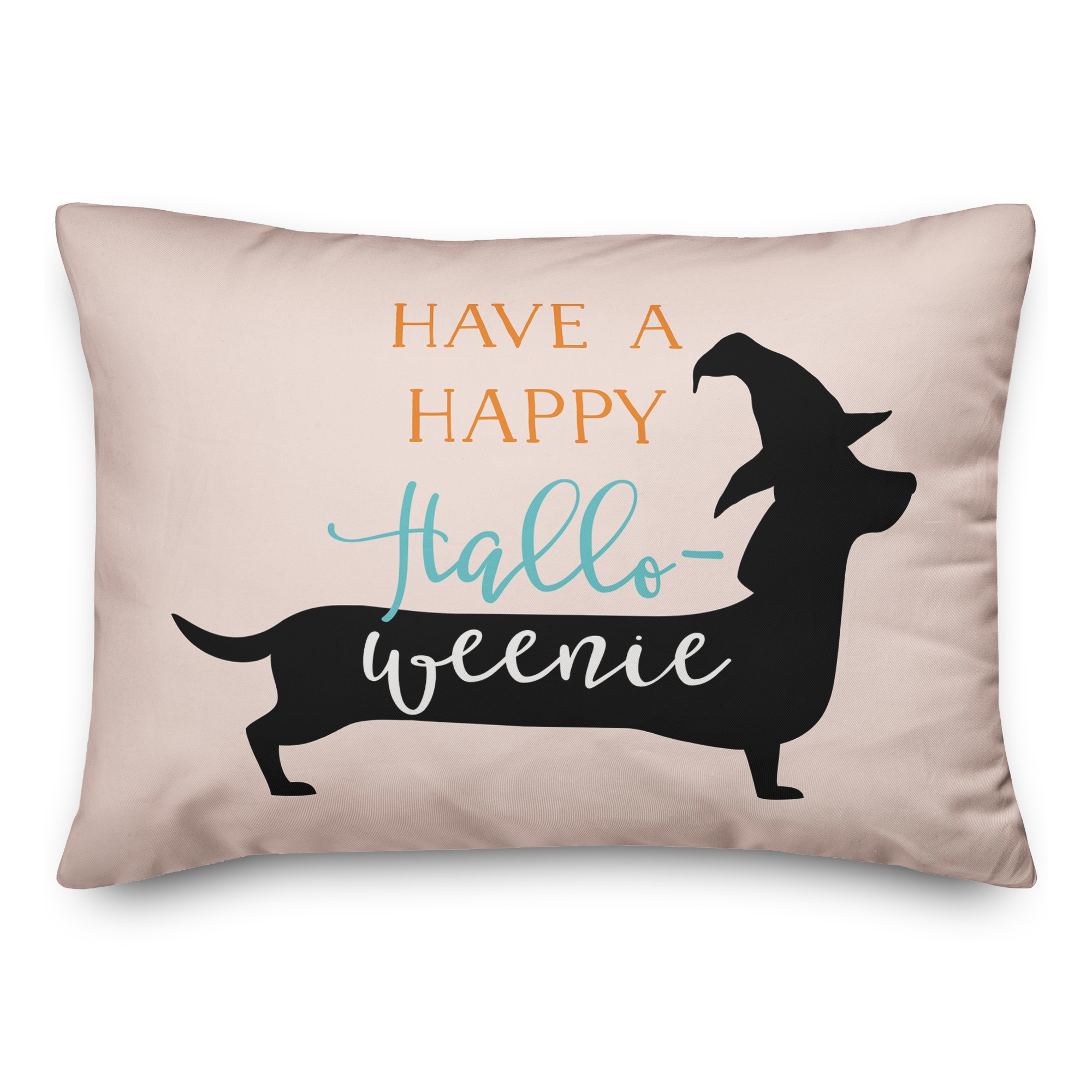 Happy Halloweenie 14x20 Spun Poly Pillow