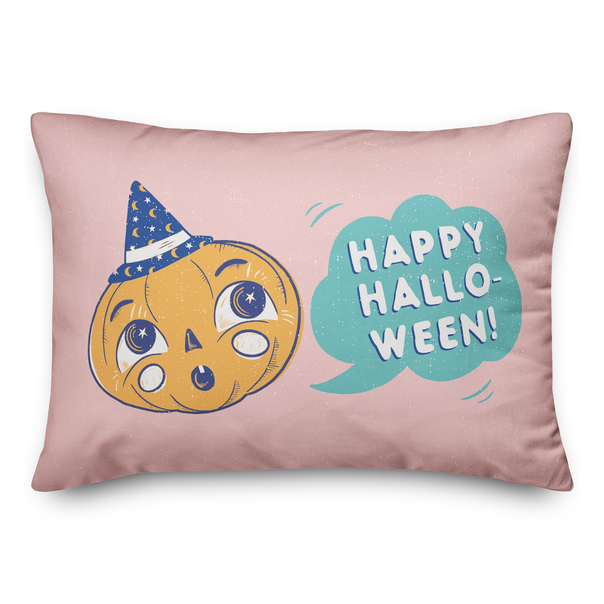 Retro Halloween Pumpkin 14x20 Spun Poly Pillow