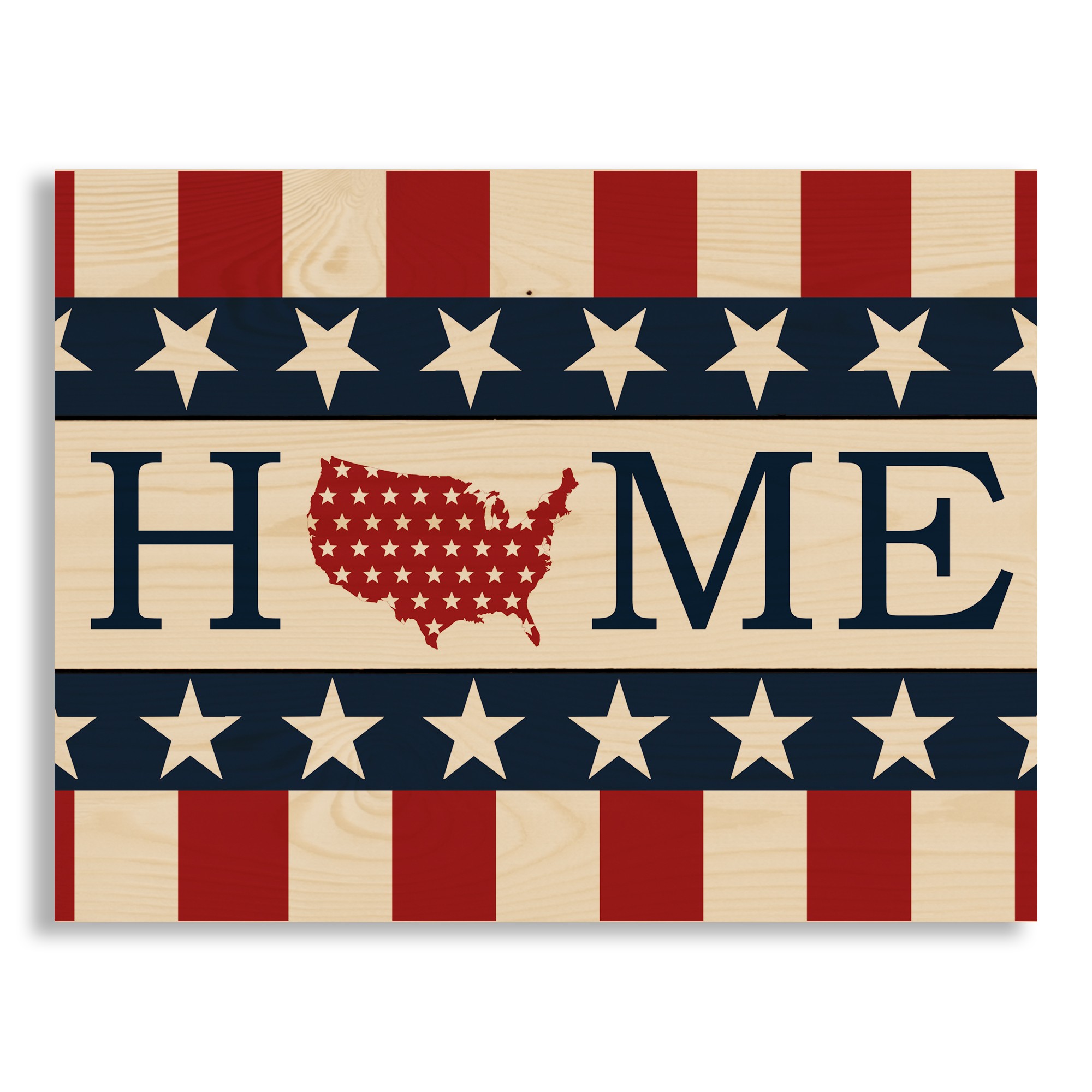 Home Stars and Stripes 14x10.5 Pallet Wood Art