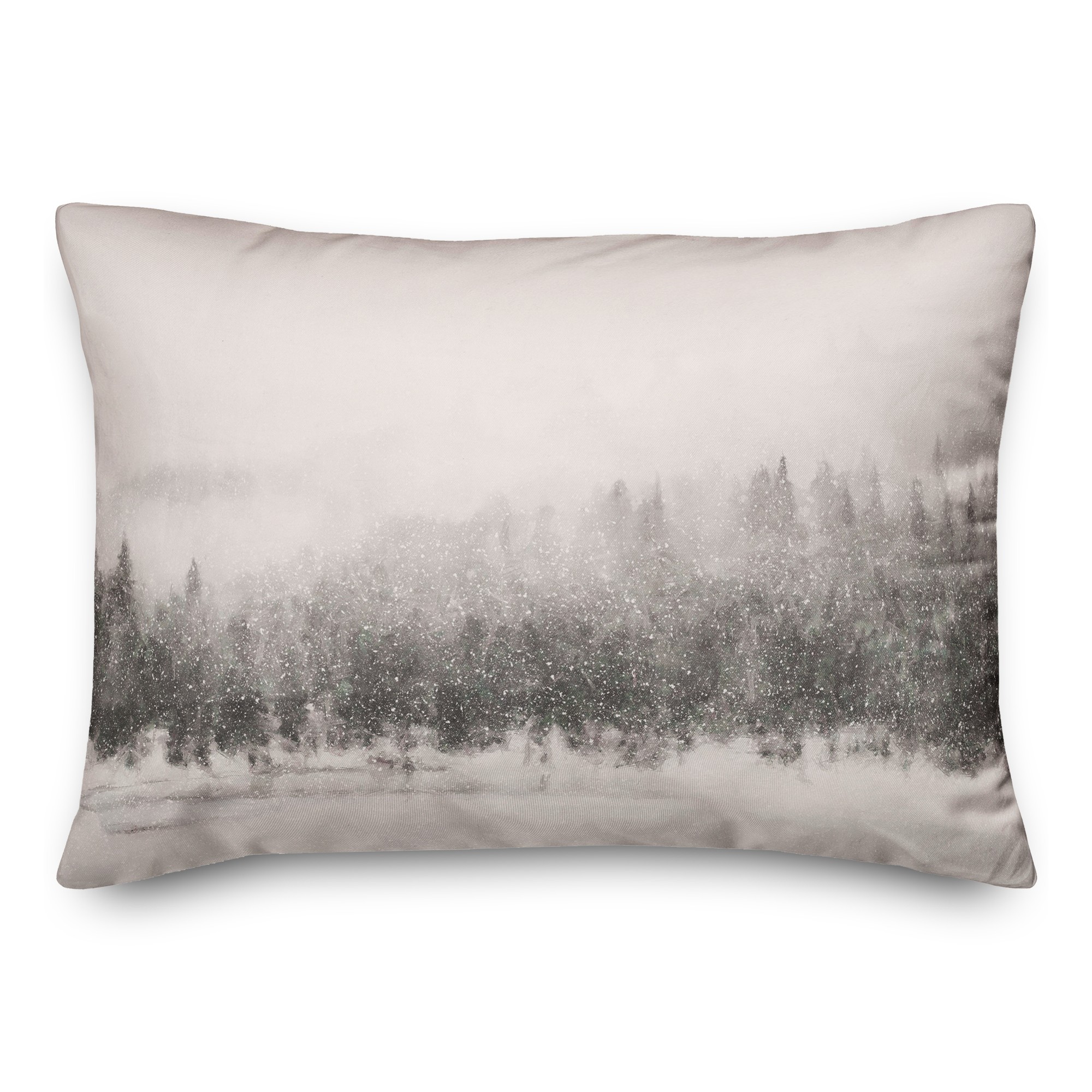 Let It Snow Tree Line 14x20 Spun Poly Pillow