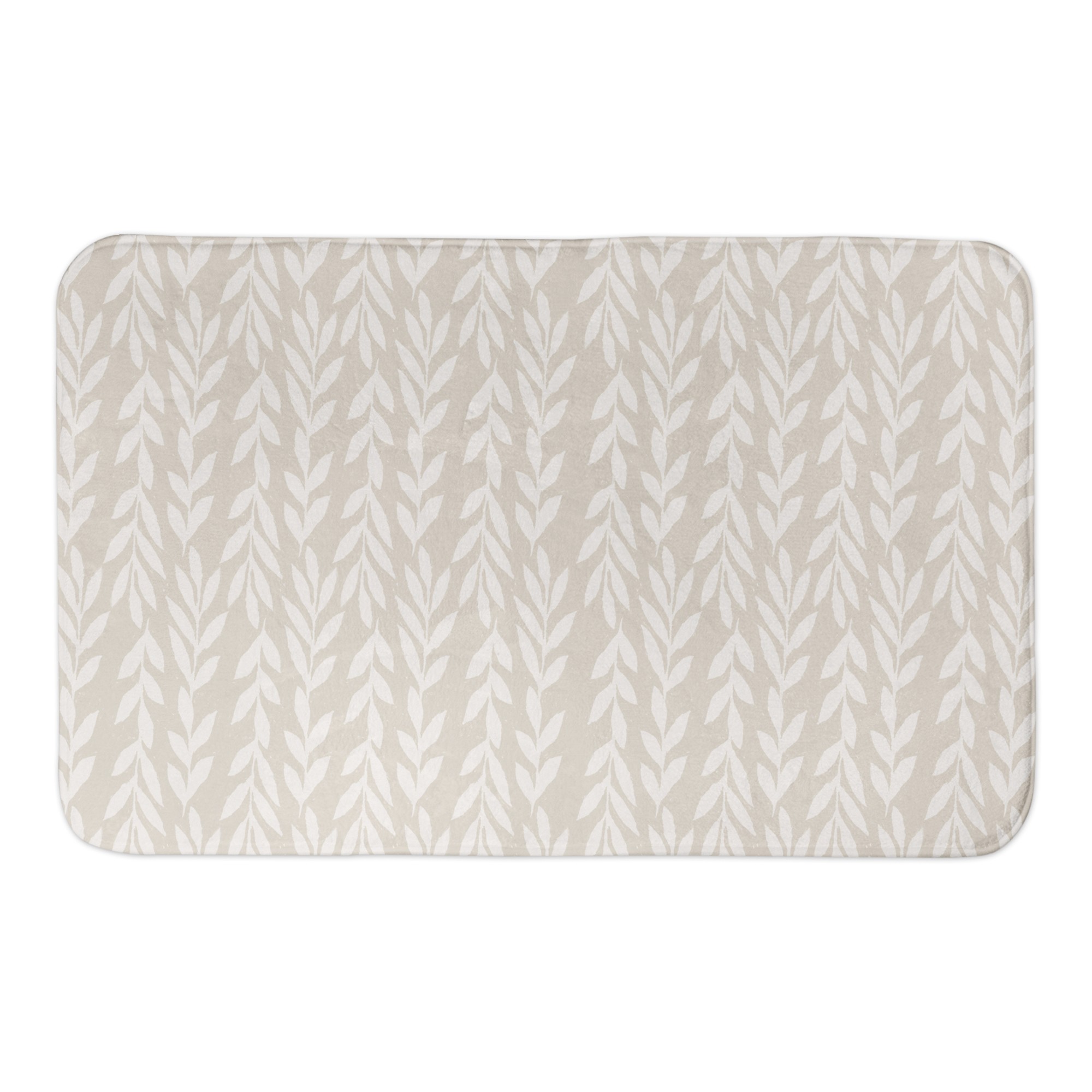 Neutral Fall Leaves 34x21 Bath Mat