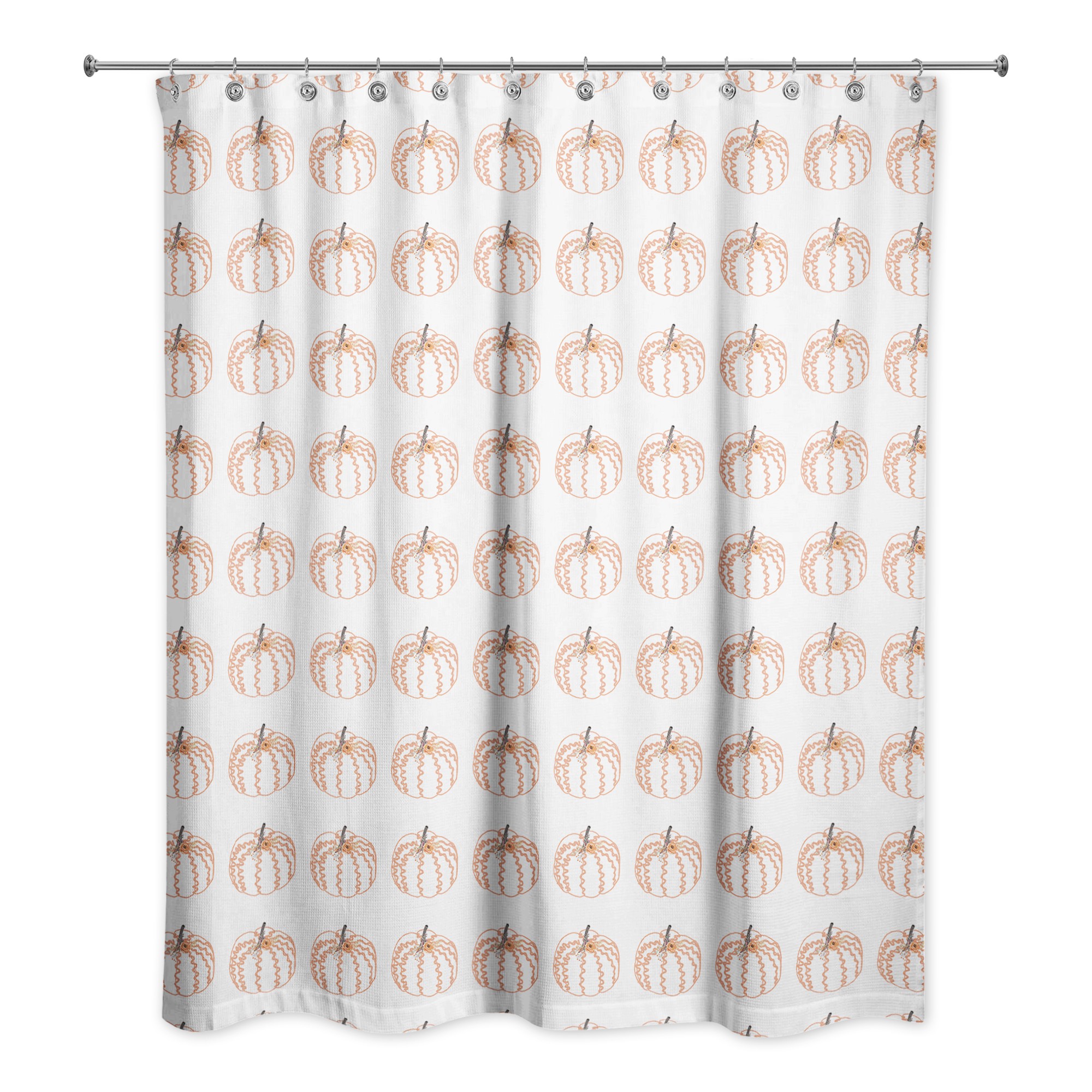 Curly Pumpkin 71x74 Shower Curtain