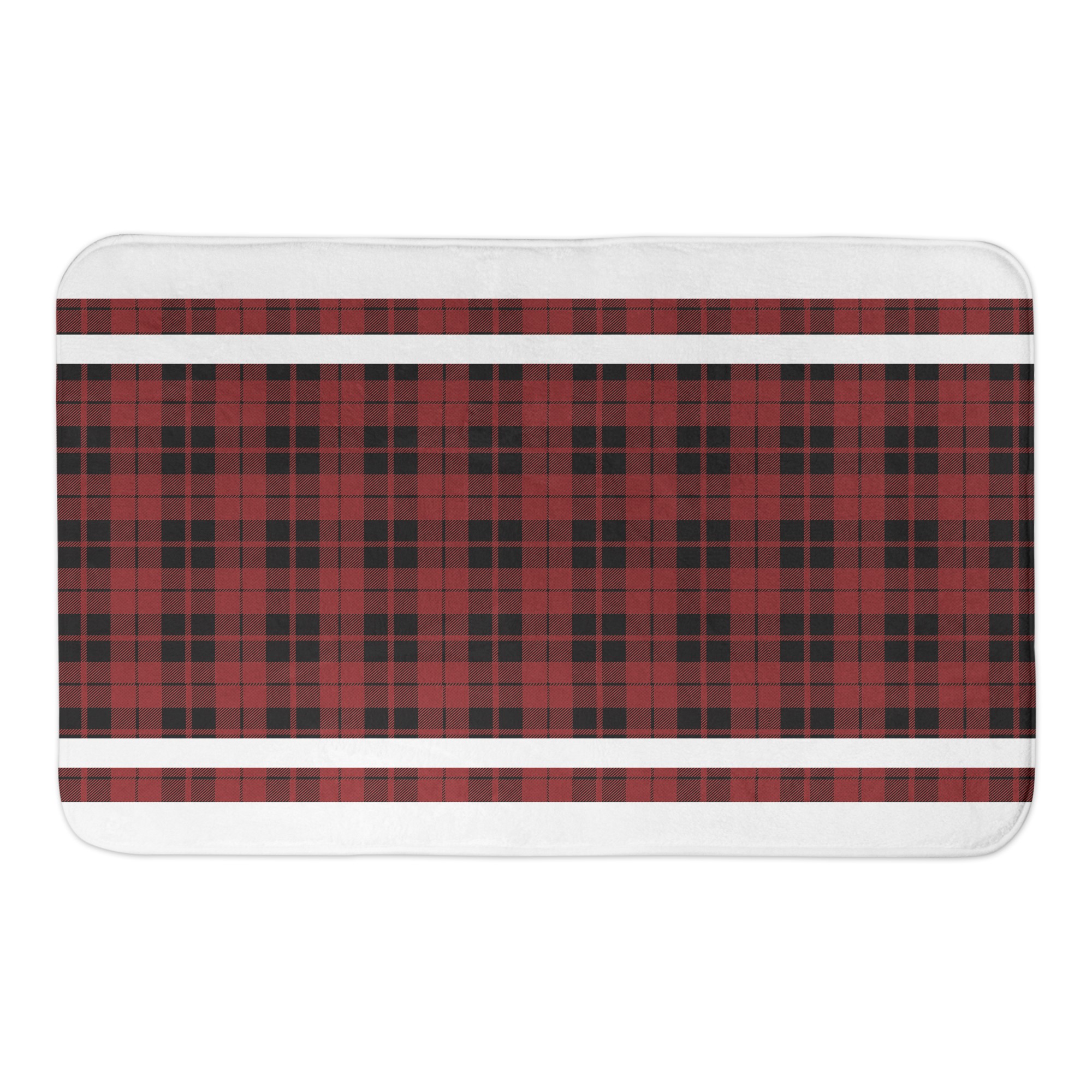 Christmas Plaid 34x21 Bath Mat