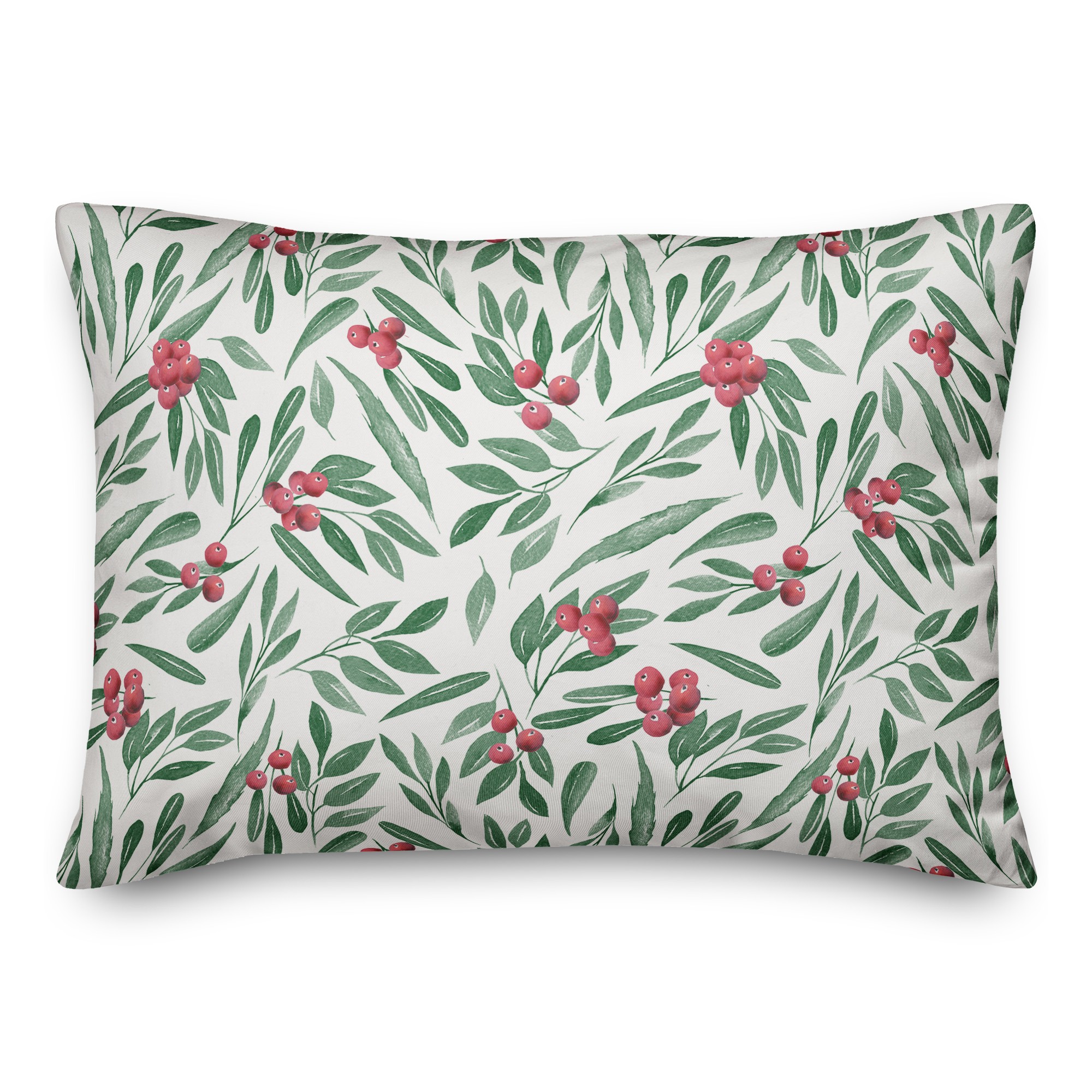Holly Berries 14x20 Spun Poly Pillow