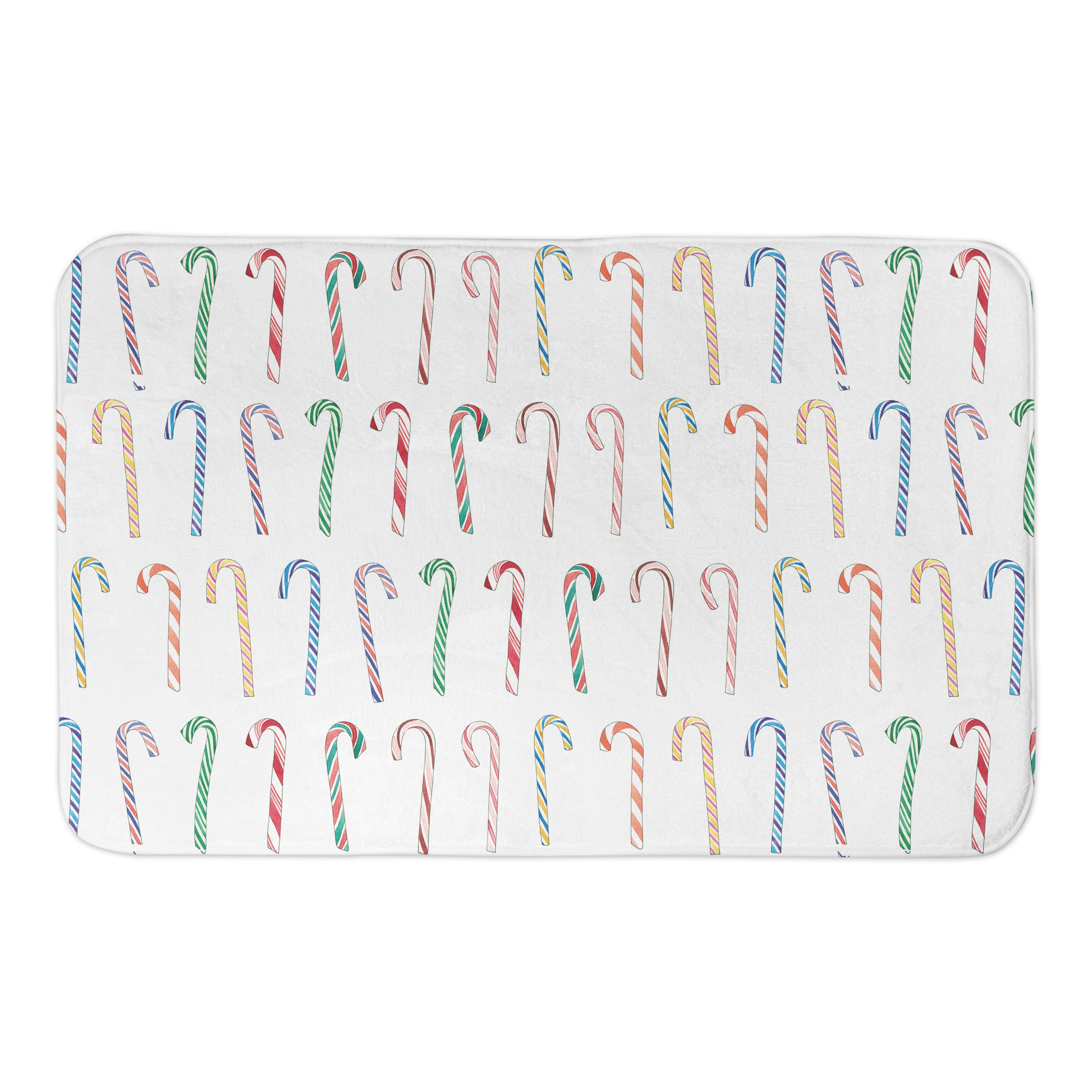 Candy Cane Pattern 34x21 Bath Mat