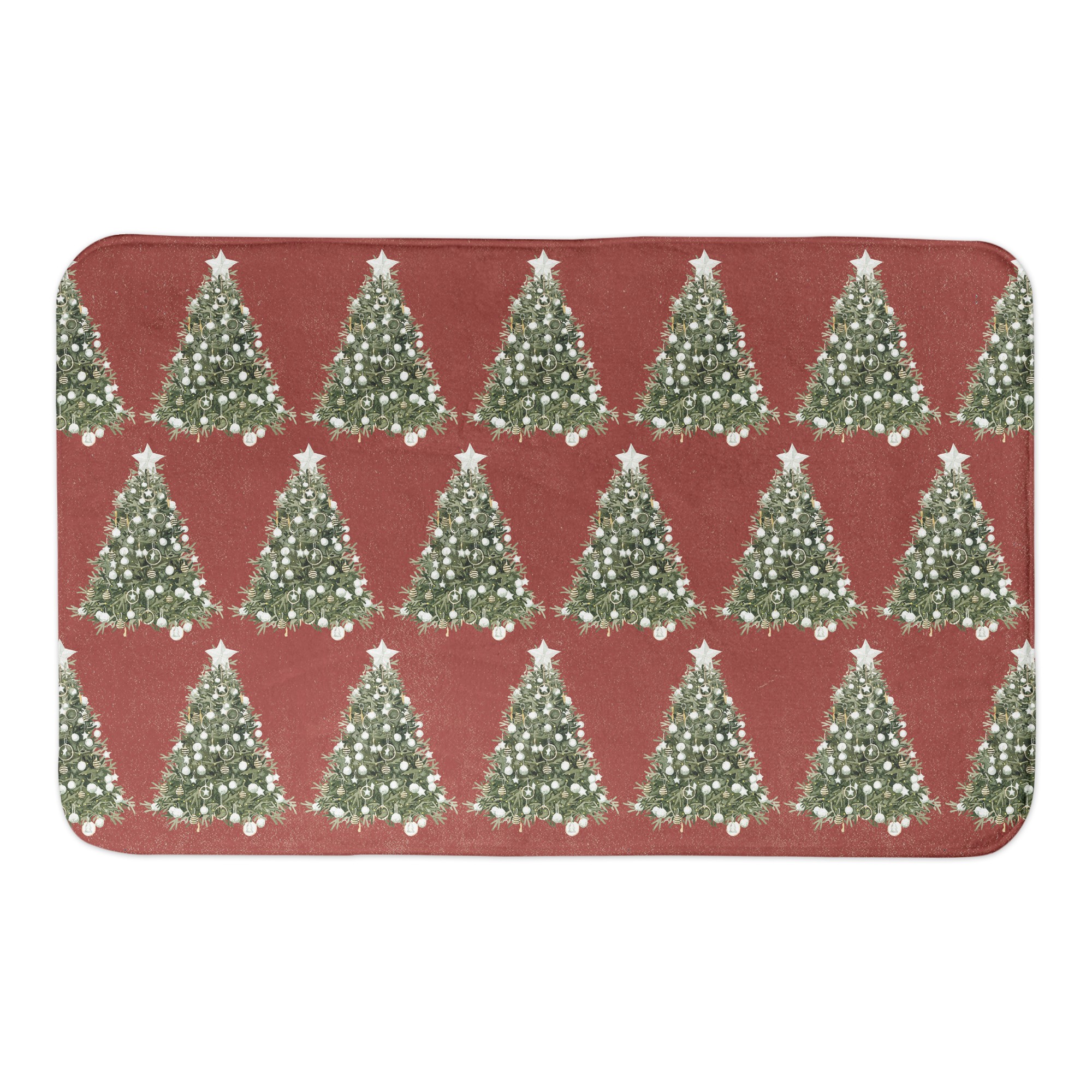 Oh Christmas Tree Pattern 34x21 Bath Mat