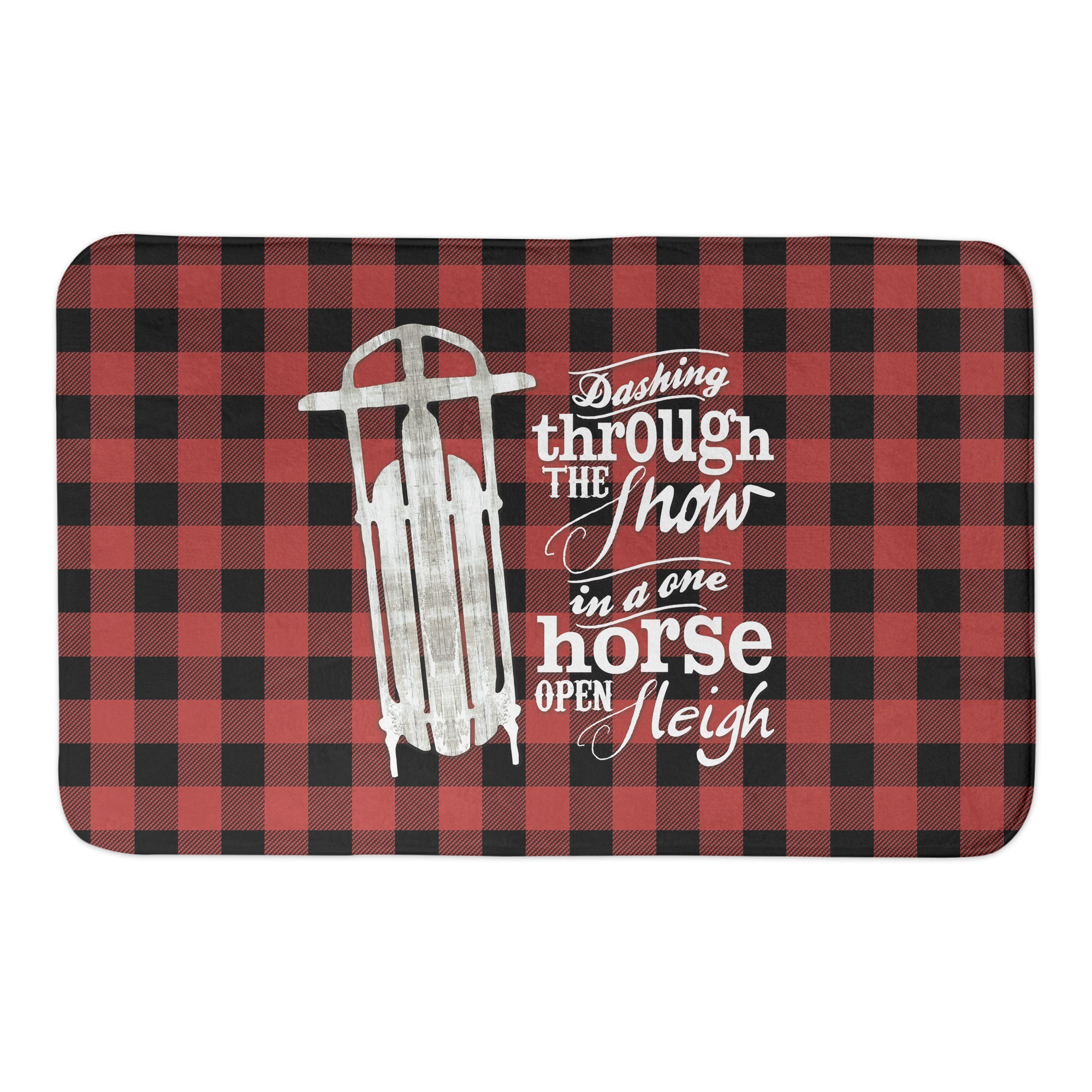 Open Sleigh Buffalo Check 34x21 Bath Mat