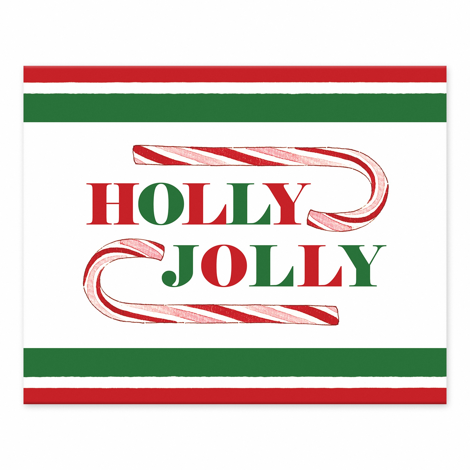 Holly Jolly Candy Cane 10x8 Tabletop Canvas