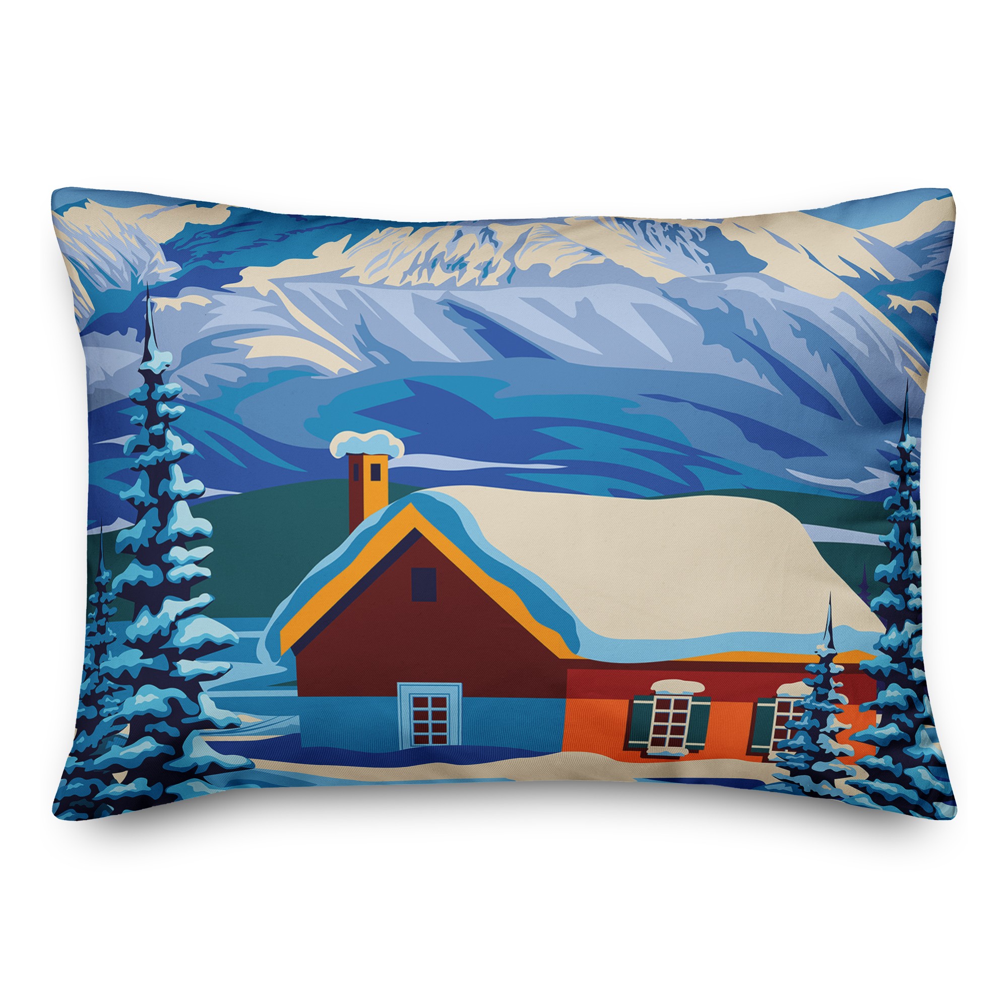 Arctic Nighttime Cab 14x20 Spun Poly Pillow