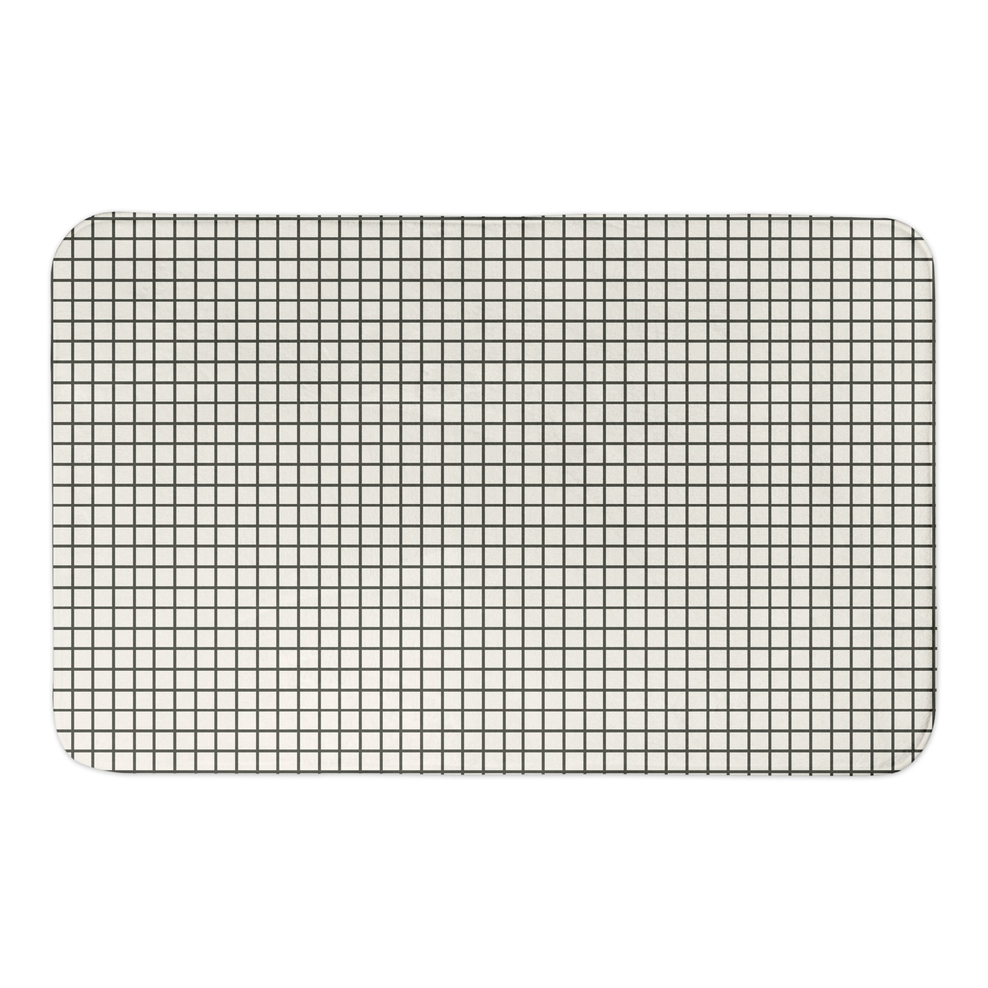 Dark On Light Grid 34x21 Bath Mat