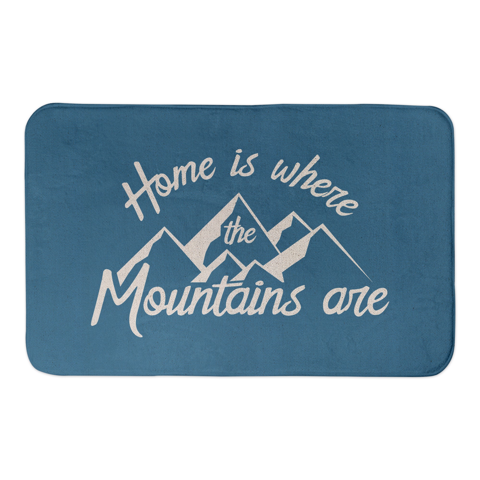 Home Mountains Are Blue 34x21 Bath Mat
