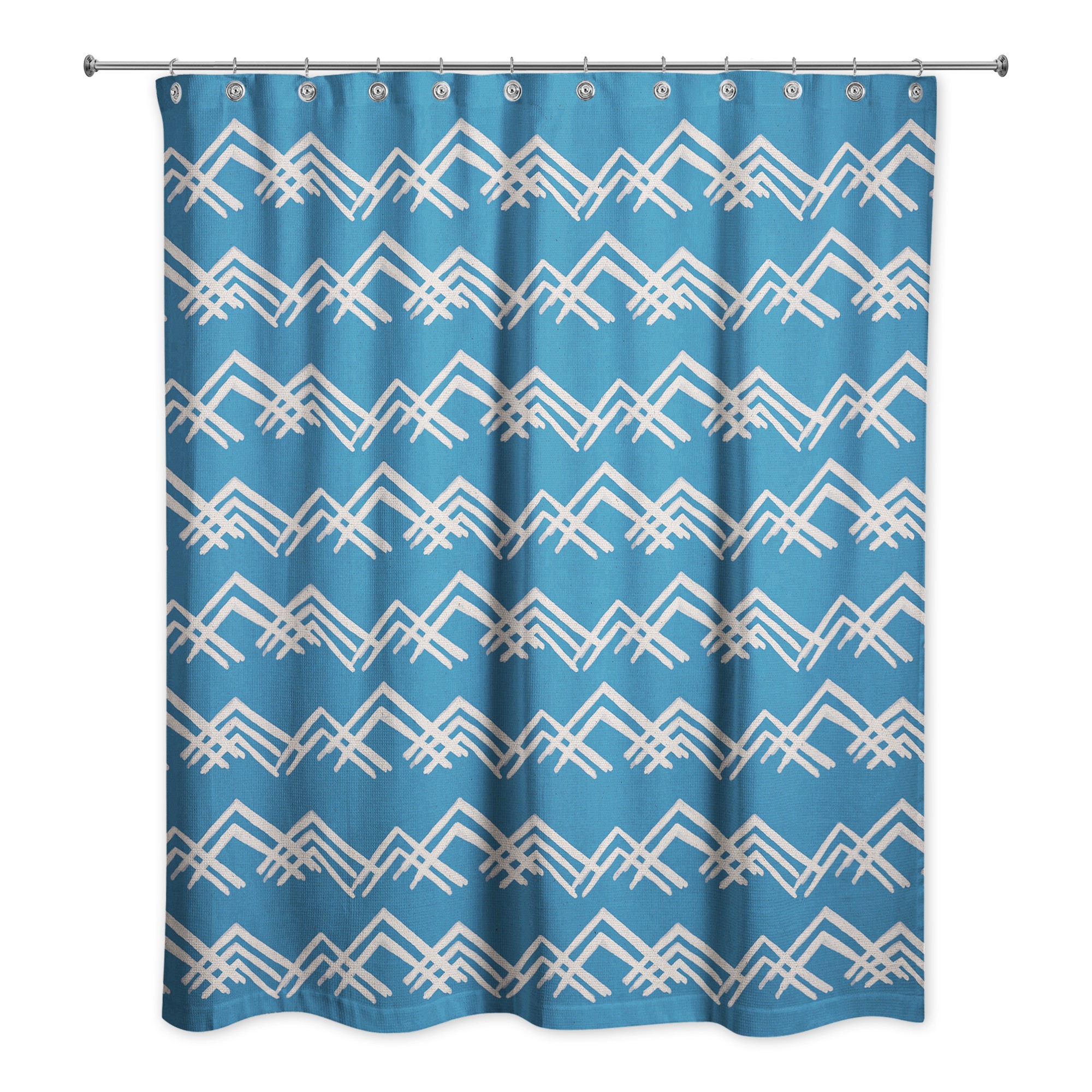 Blue Mountain Pattern 71x74 Shower Curtain