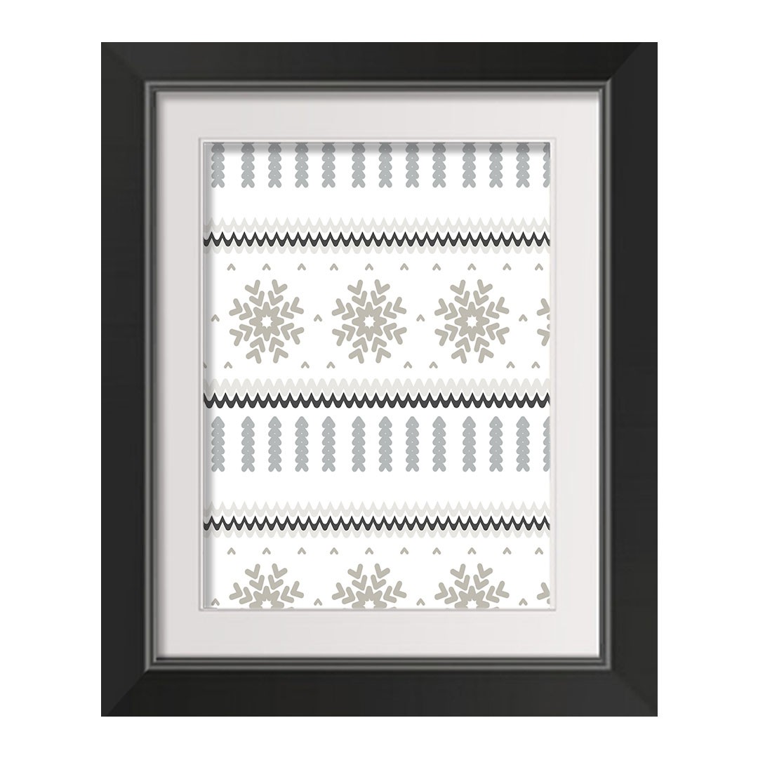 Knit Grey 11x14 Black Framed Print Under Glass