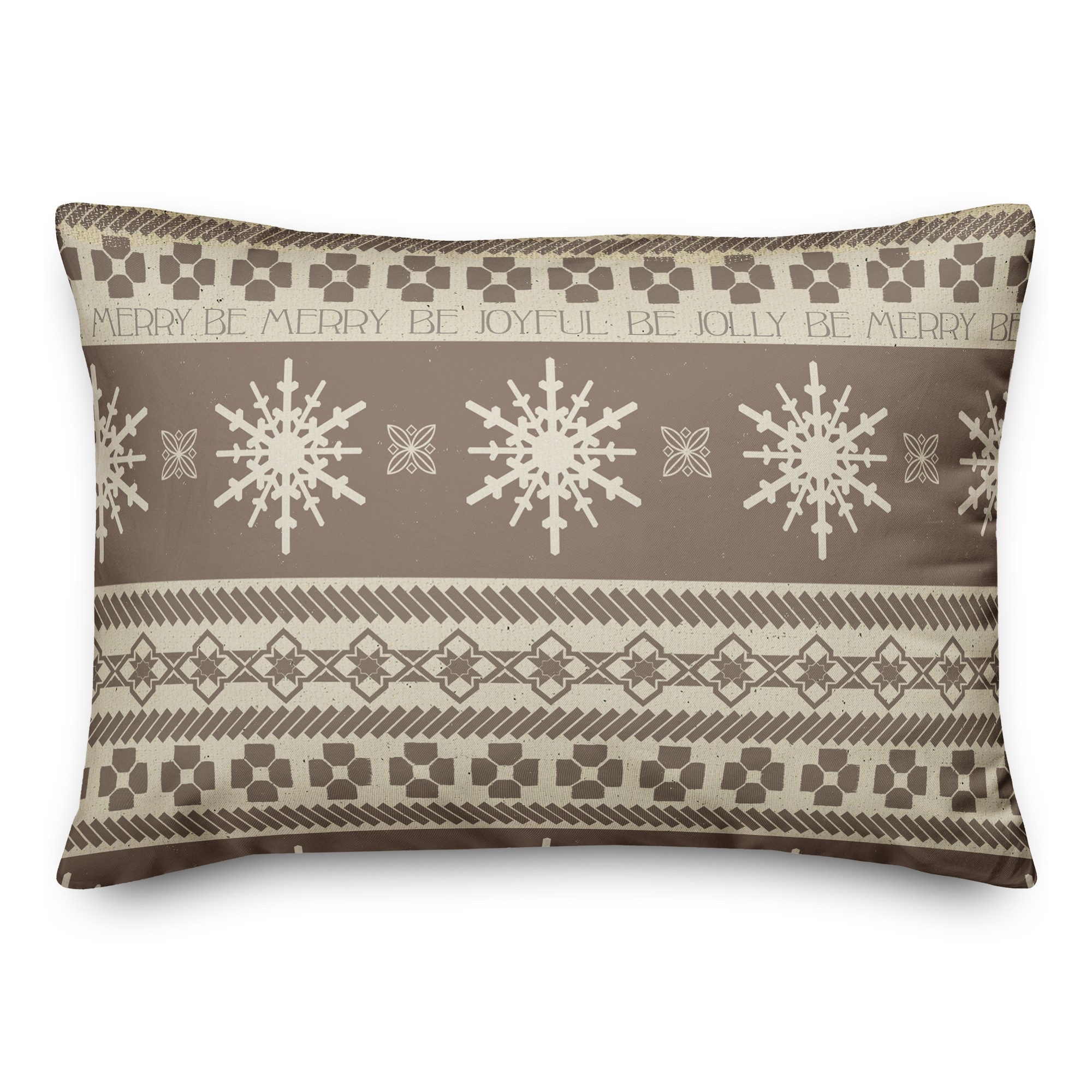 Christmas Neutral Sweater 14x20 Spun Poly Pillow