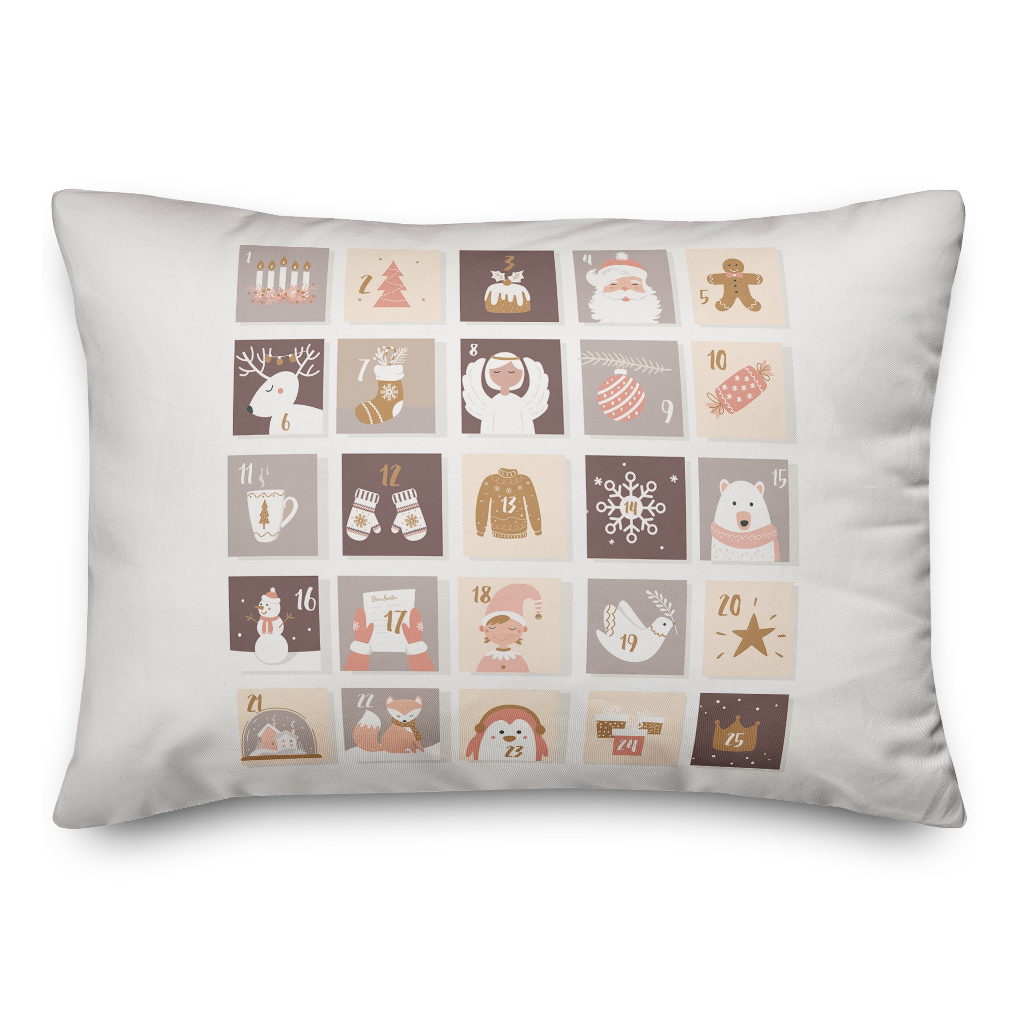 Advent Days Christmas 14x20 Spun Poly Pillow