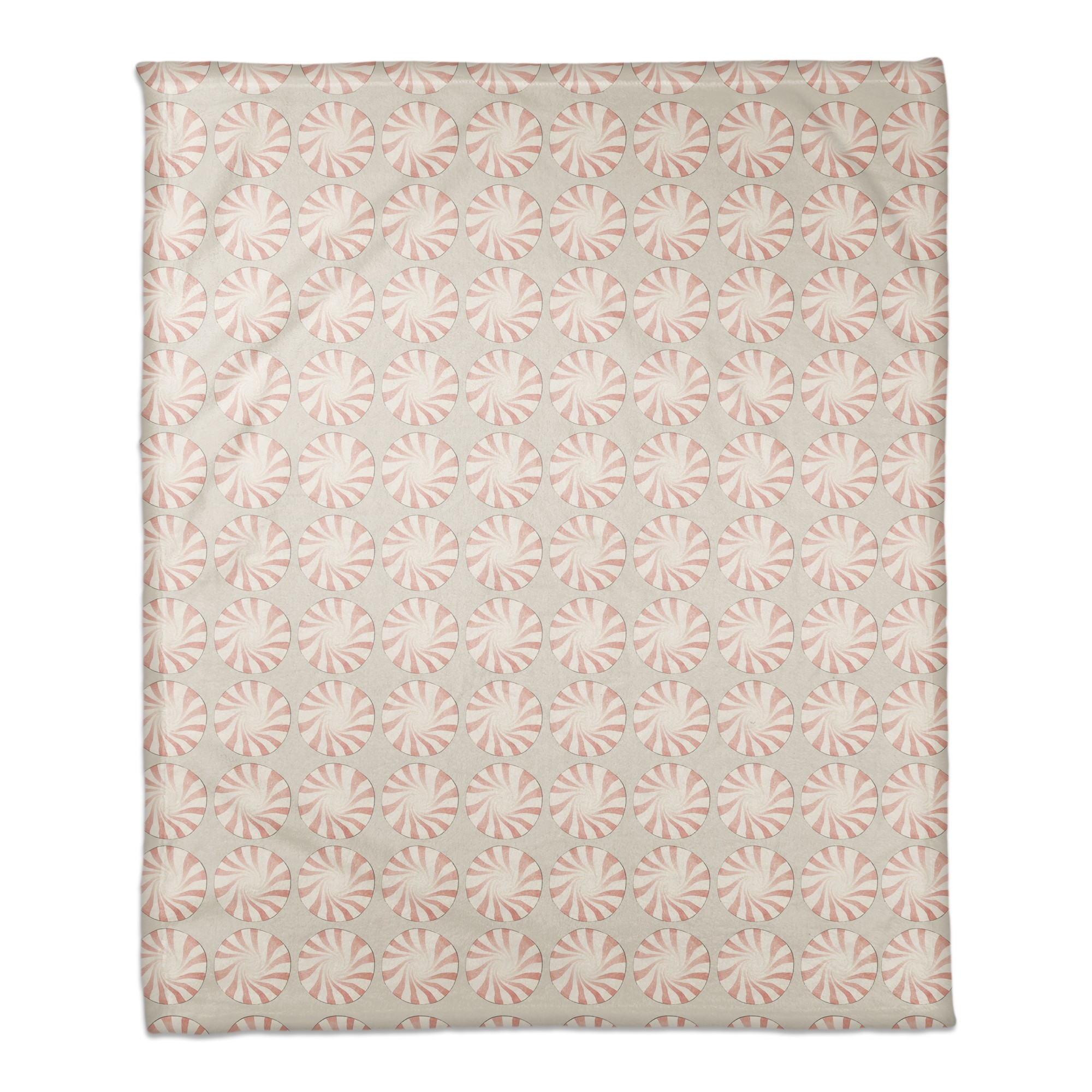 Peppermint Candy 50x60 Coral Fleece Blanket