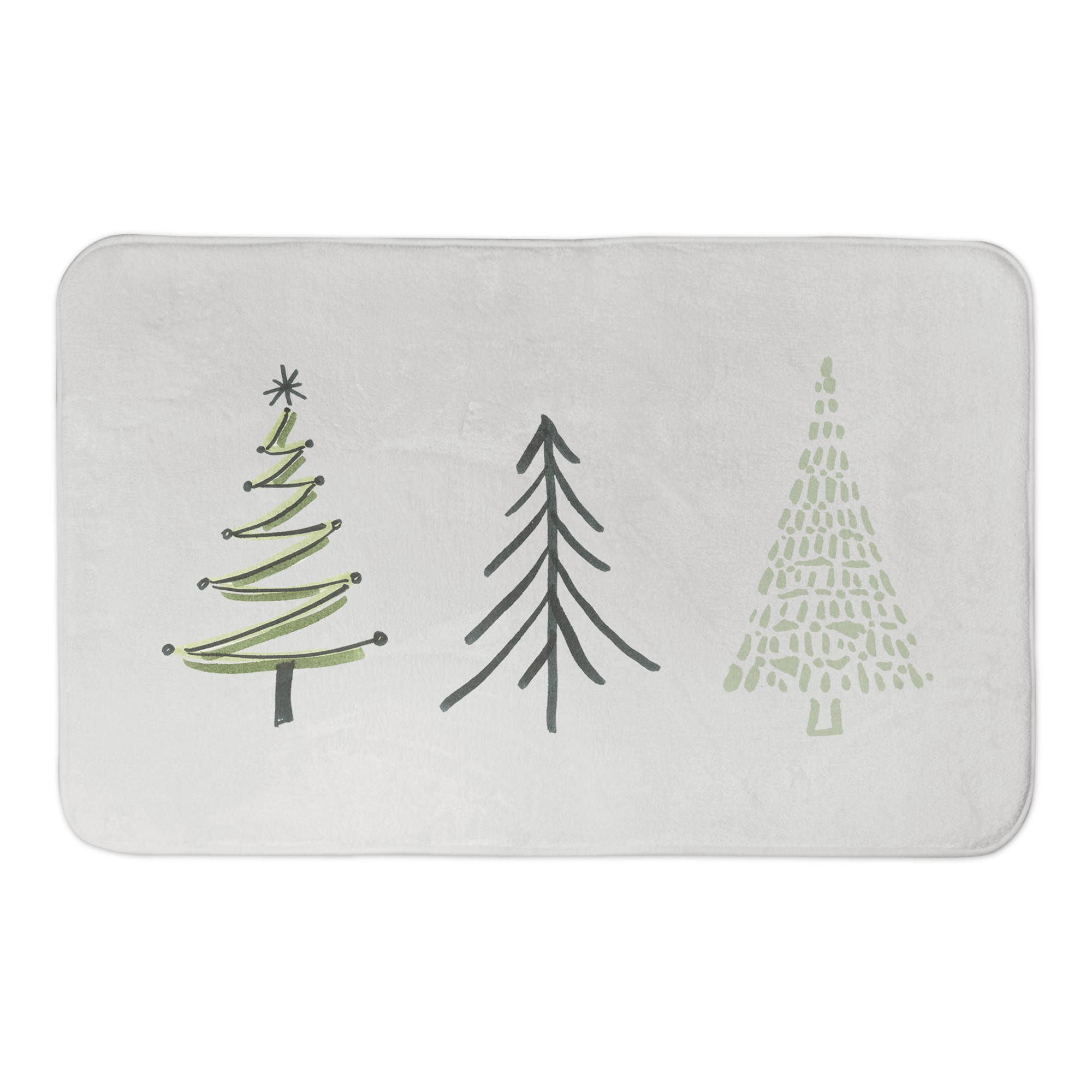 Three Winter Trees 34x21 Bath Mat