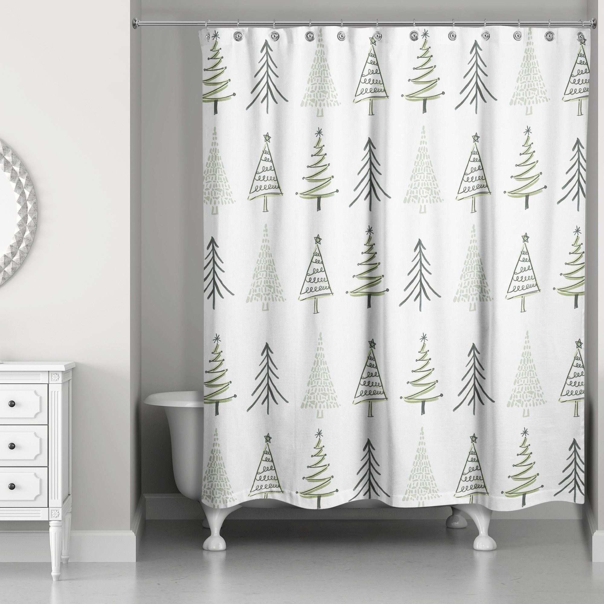 Snow Globe 71x74 Shower Curtain